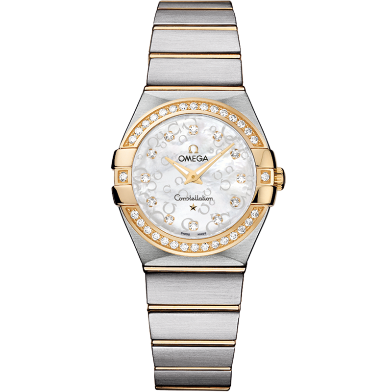 Constellation Stahl Gelbgold Diamanten Uhr 123 25 27 60 55 010