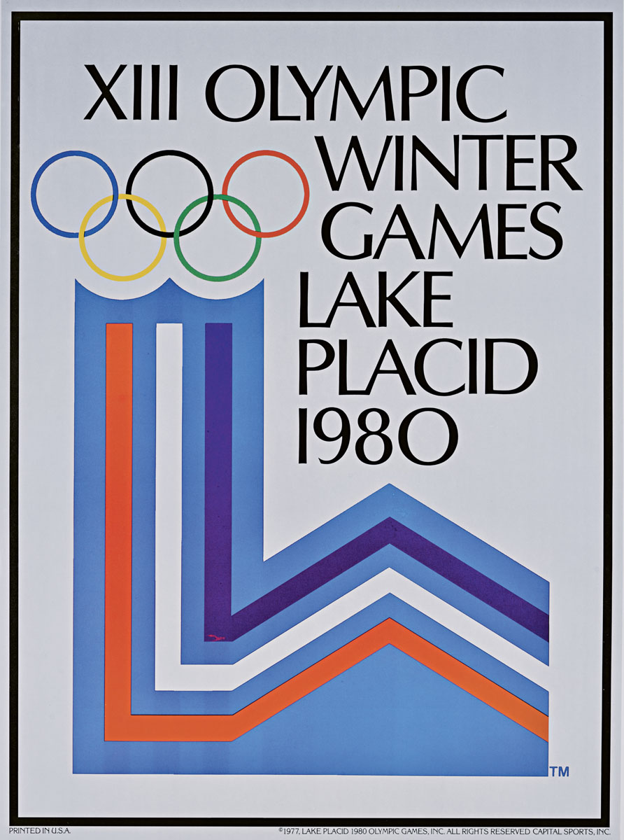Poster van de Olympische Spelen van 1980 in Lake Placid