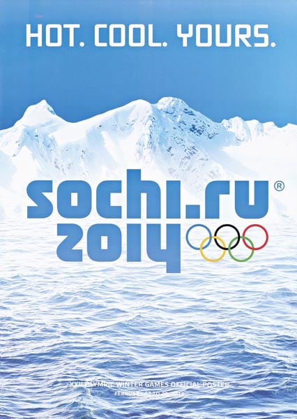 Poster van de Olympische Winterspelen van Sotsji in 2014