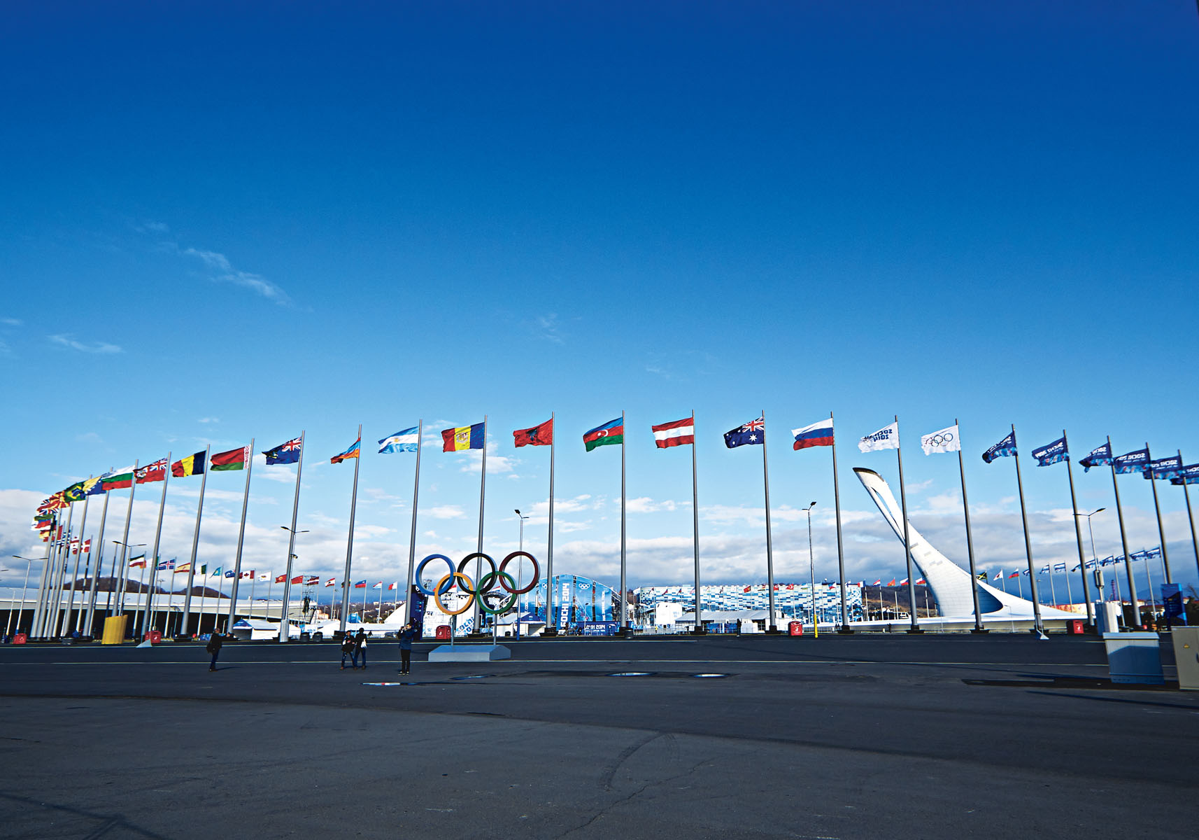 Das Olympia-Stadion in Sotschi, Russland