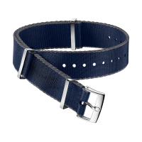 Cinturino in poliammide blu con bordi grigi - Codice prodotto 031CWZ007885