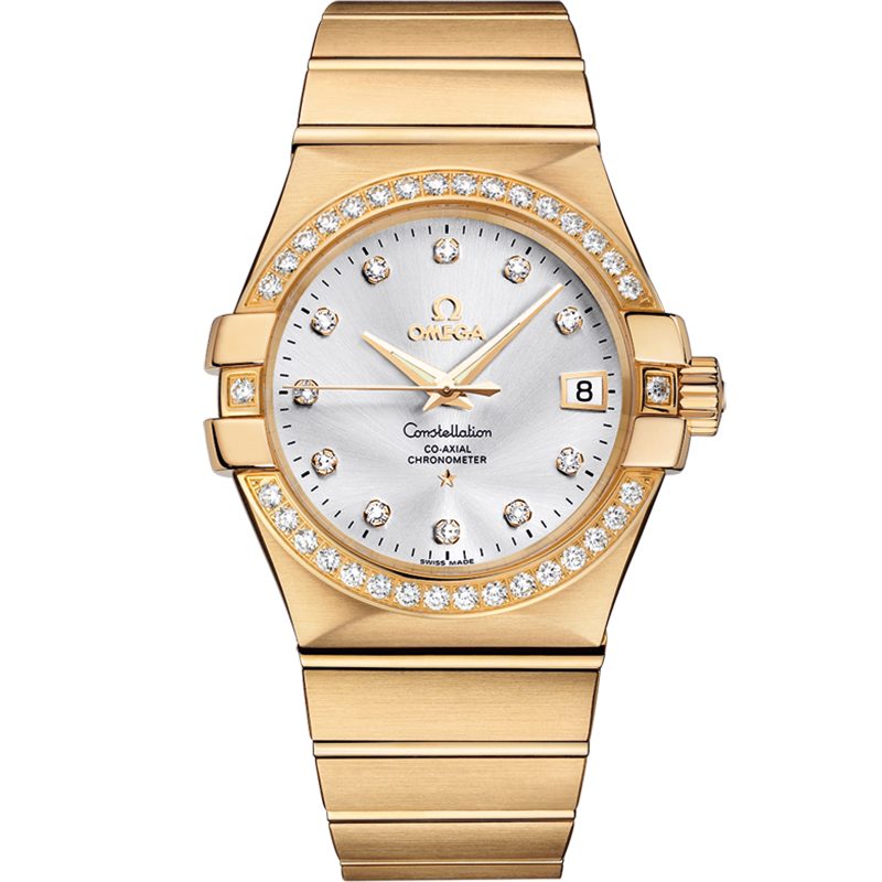 Omega constellation outlet chronometer 18k gold