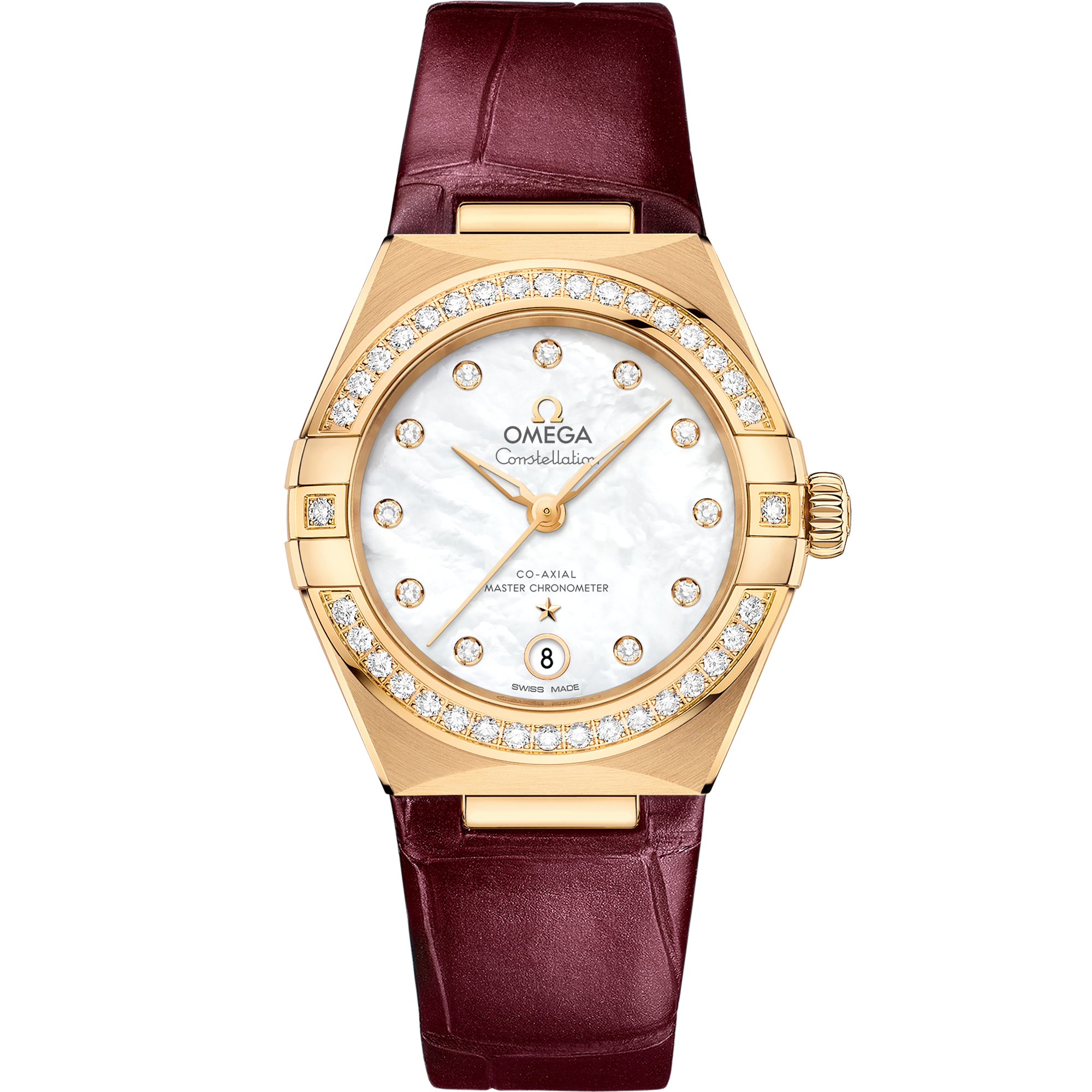Constellation 29 mm, yellow gold on leather strap - 131.58.29.20 