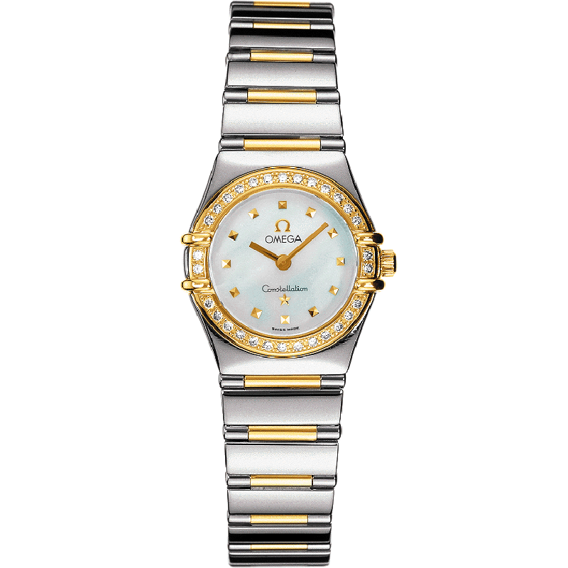 Constellation 22.5 mm, steel - yellow gold on steel - gold central bar -  1365.71.00 | OMEGA AU®
