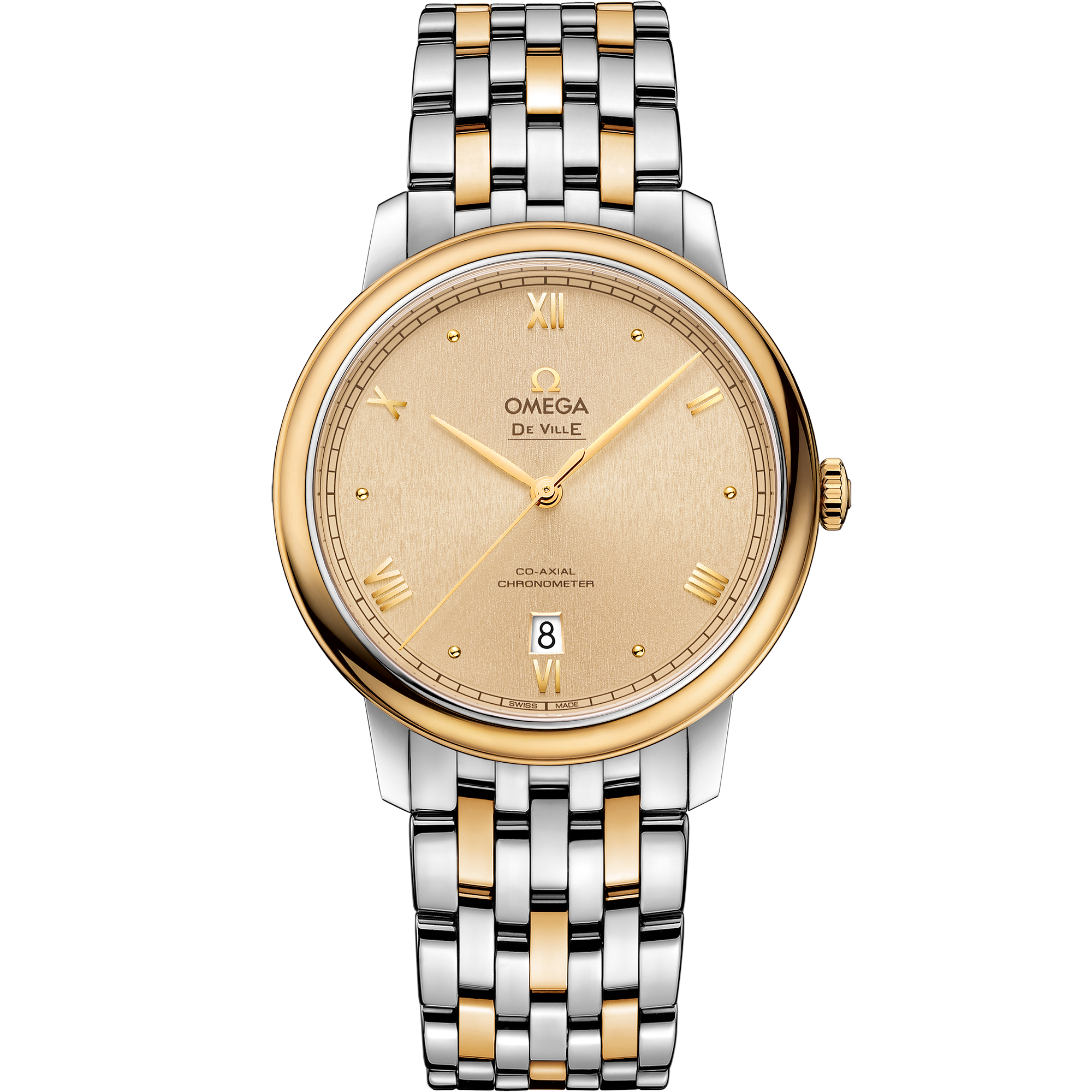 Prestige De Ville Steel - yellow gold Chronometer Watch 424.20.40.20.08.002  | OMEGA US®