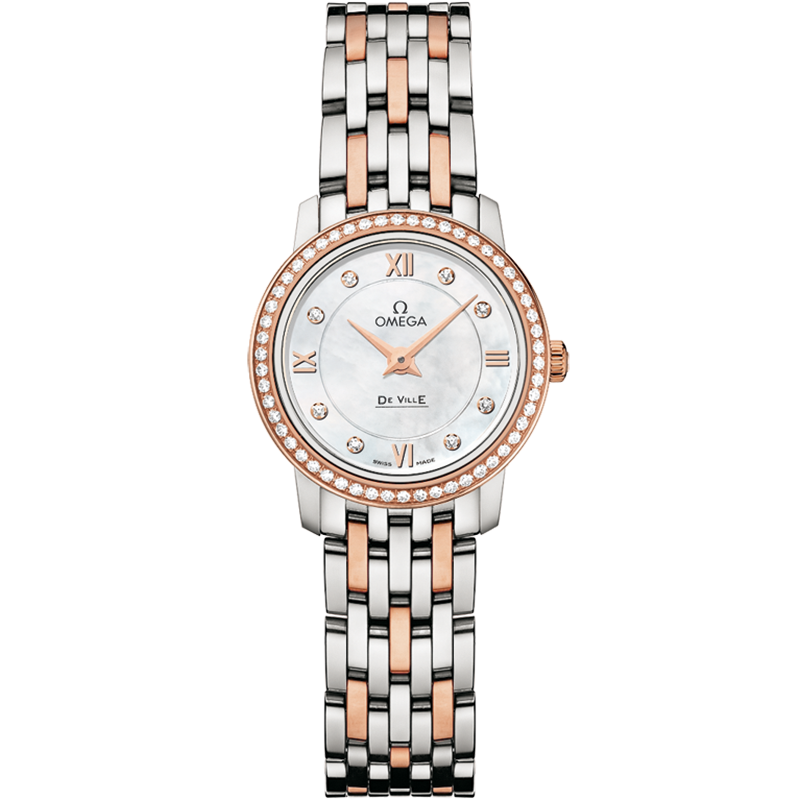 Prestige De Ville Steel red gold Diamonds Watch 424.25.24.60