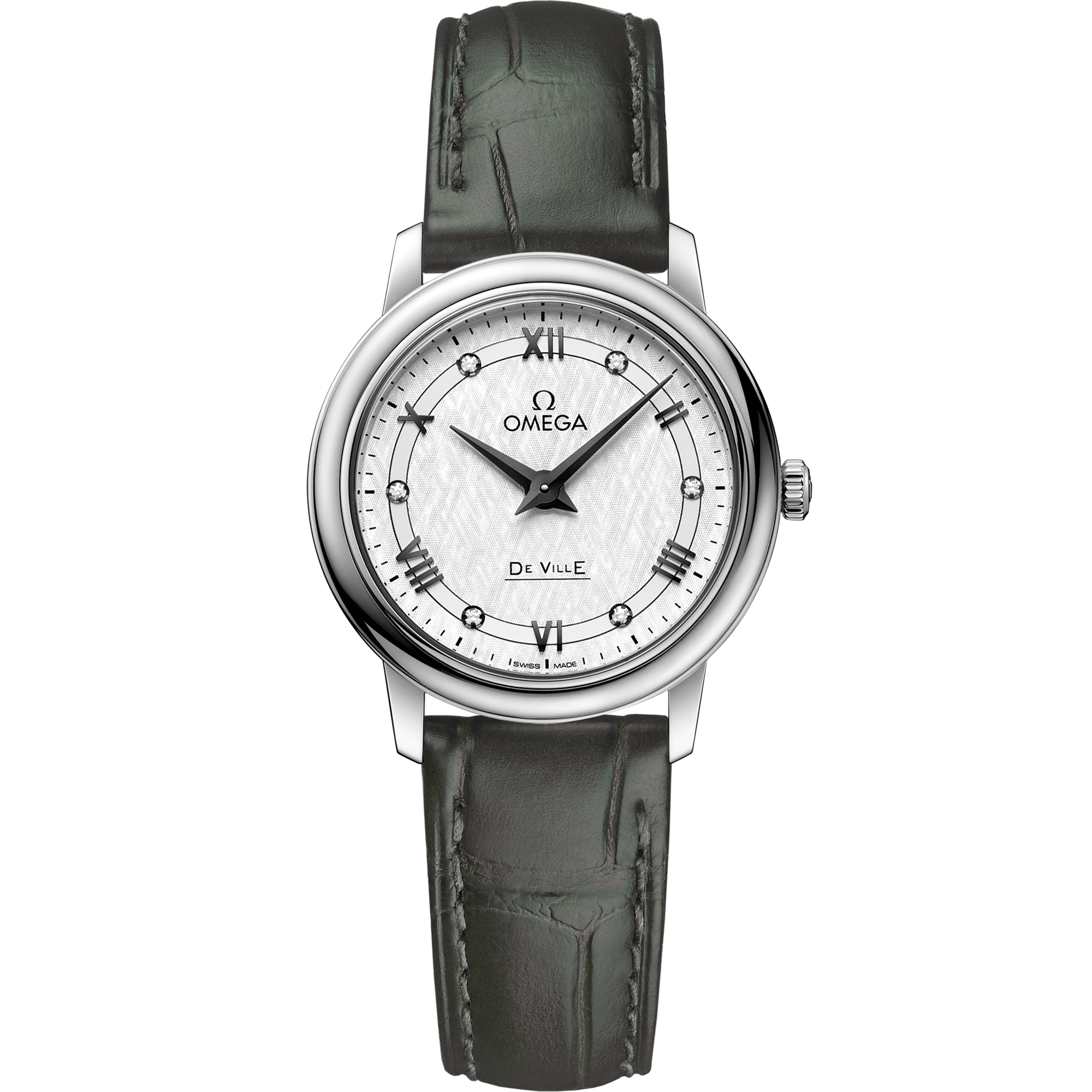 Prestige De Ville steel Diamonds Watch 424.13.27.60.52.002 | OMEGA US®