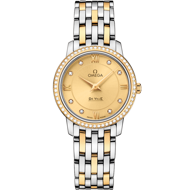 Prestige De Ville Steel - yellow gold Diamonds Watch 424.25.27.60