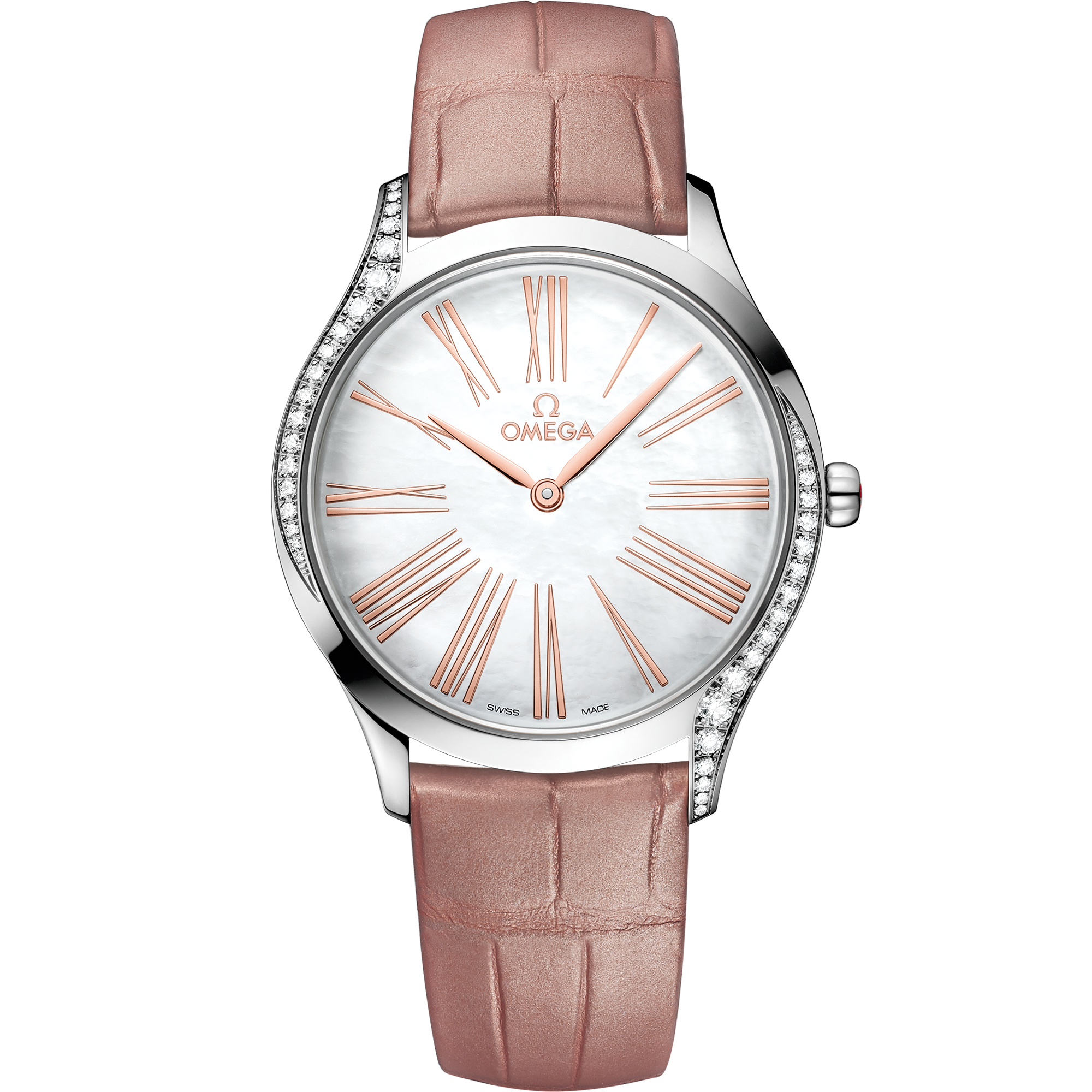 Omega women's clearance watch leather band