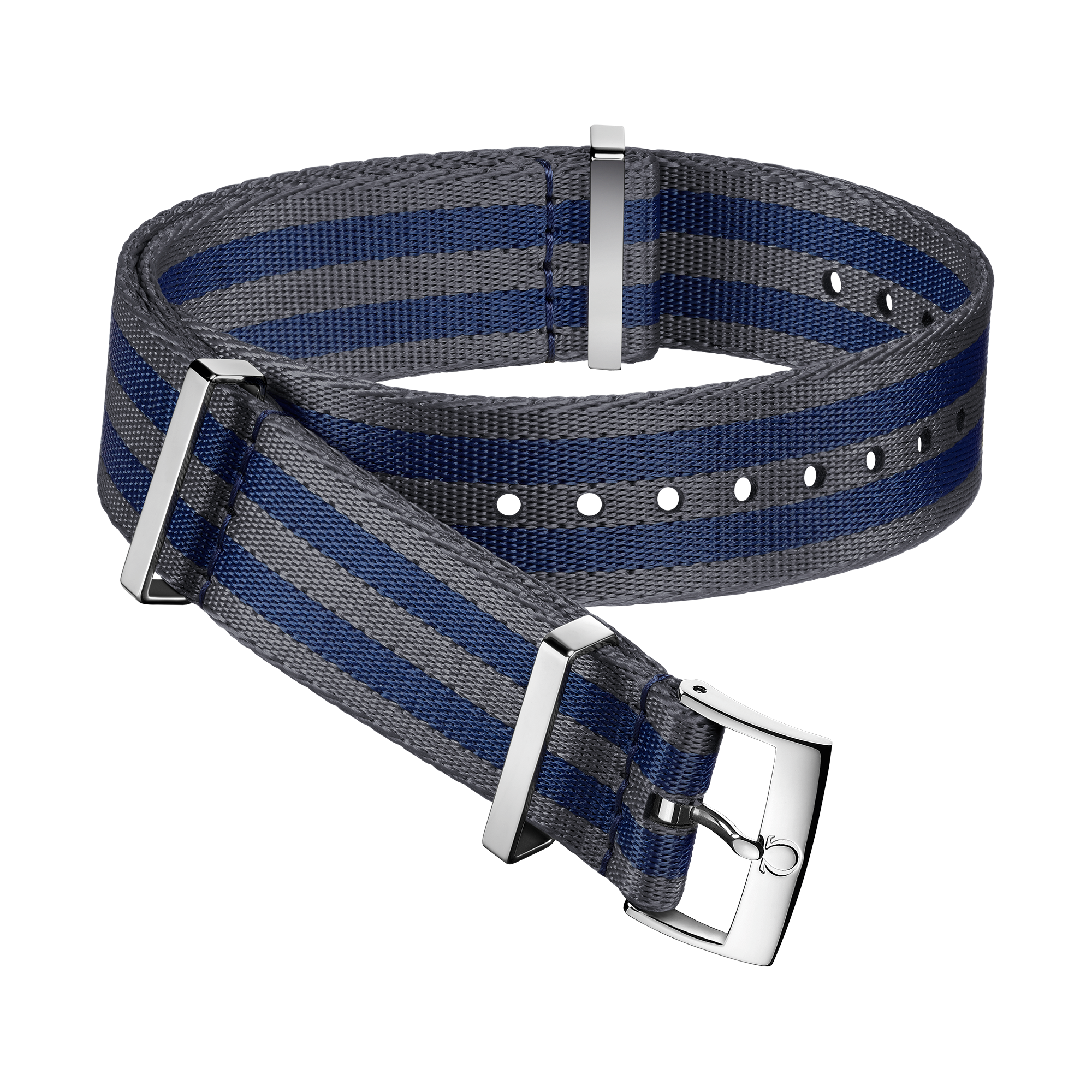 NATO straps Polyamide 5-stripe grey & blue strap | OMEGA US®