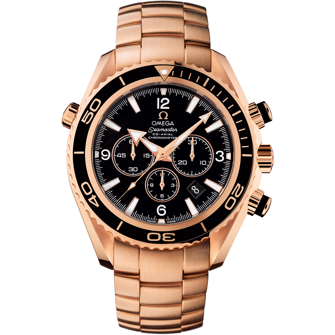 Omega seamaster planet sale ocean chronograph rose gold