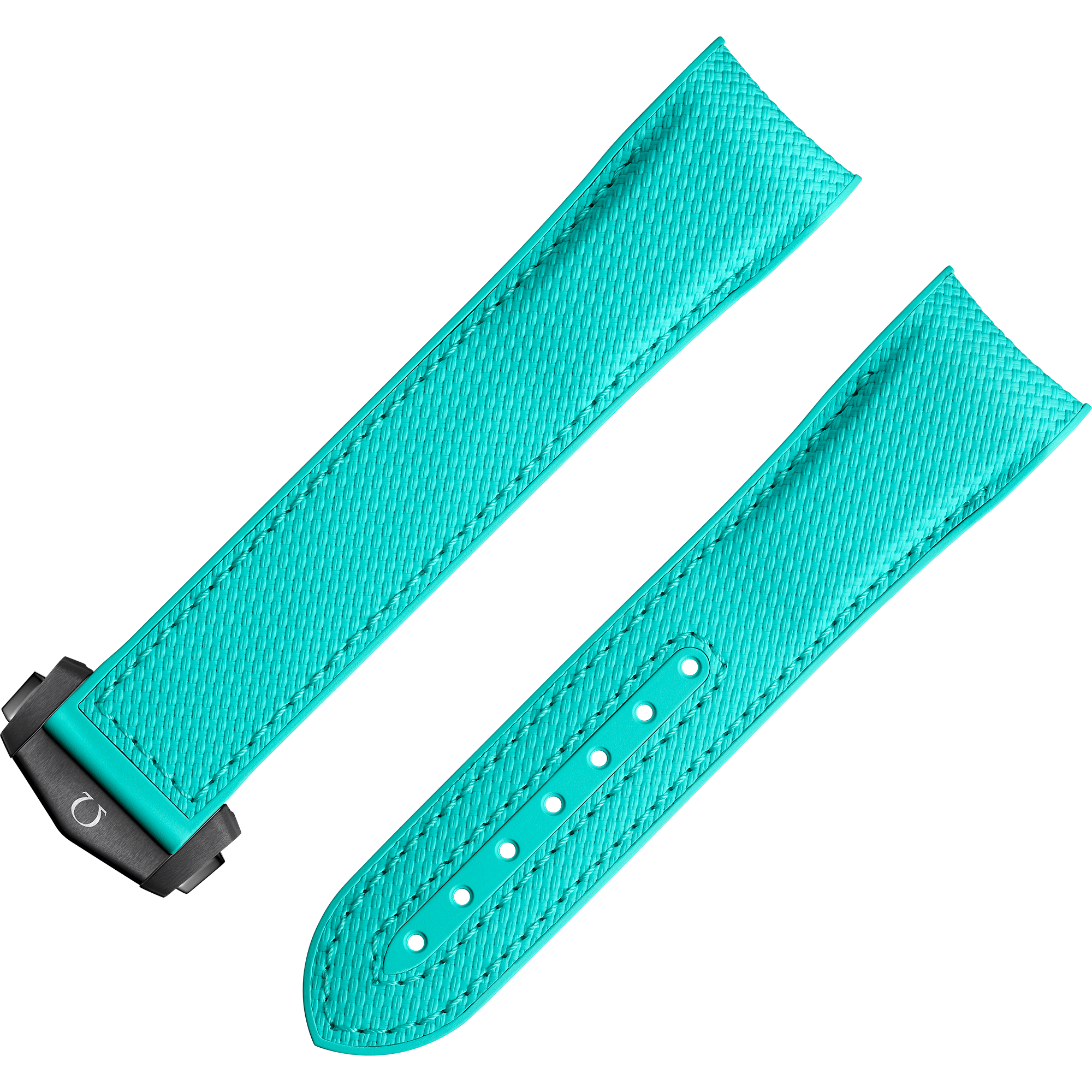 Watch Straps Seamaster Planet Ocean 600M turquoise rubber strap