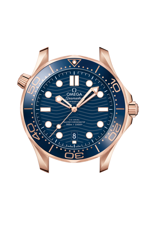 Omega seamaster clearance blue and gold