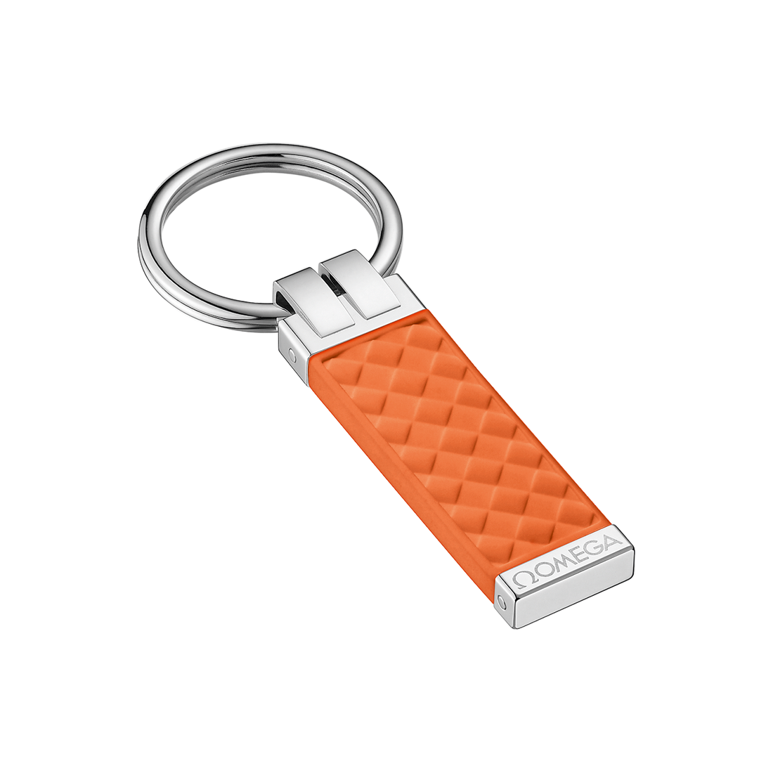 Omega Aqua Брелок для ключей, Оранжевый каучук, Нержавеющая сталь - K91STA0509105