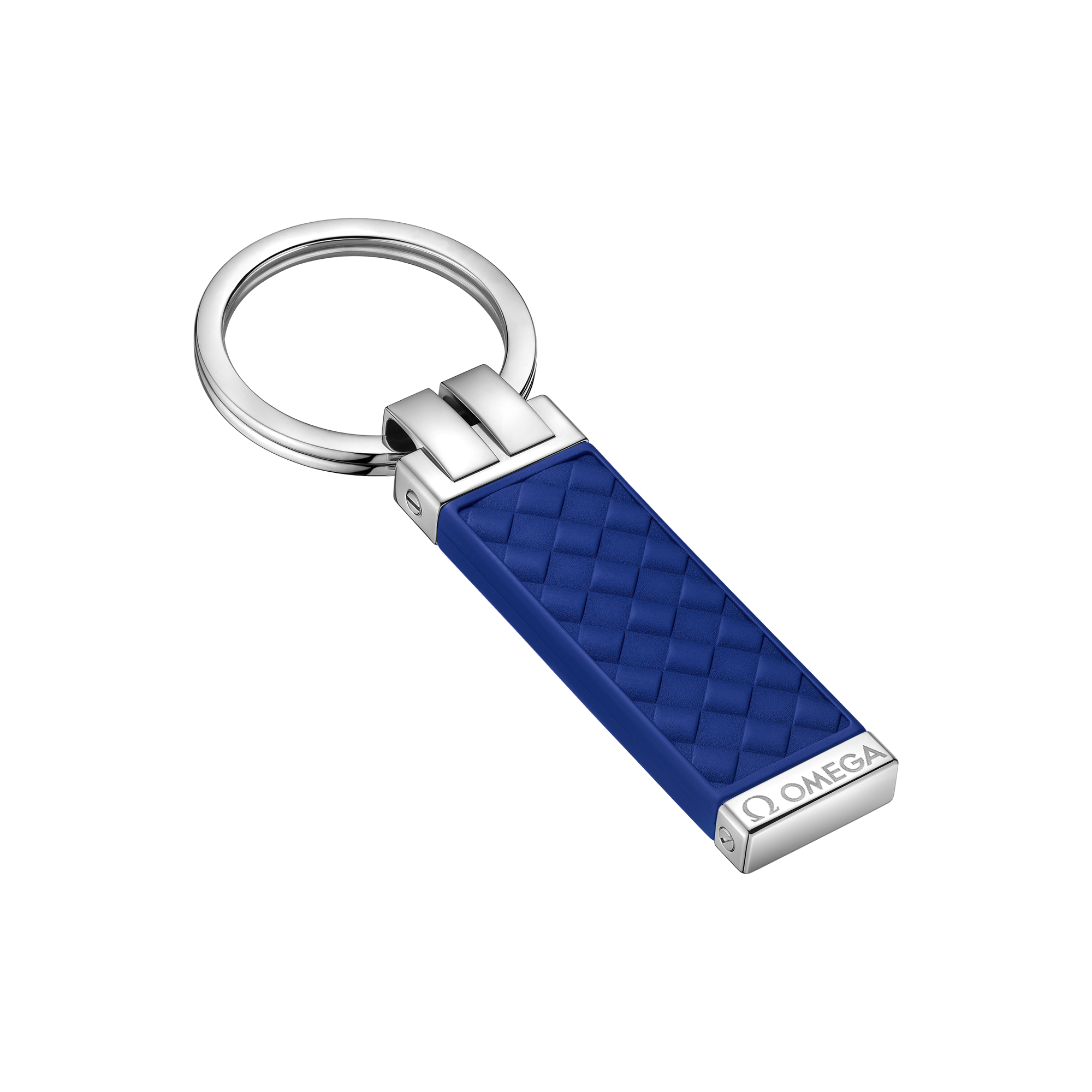 Omega Aqua Porta-chaves, Borracha azul, Aço inoxidável - K91STA0509505