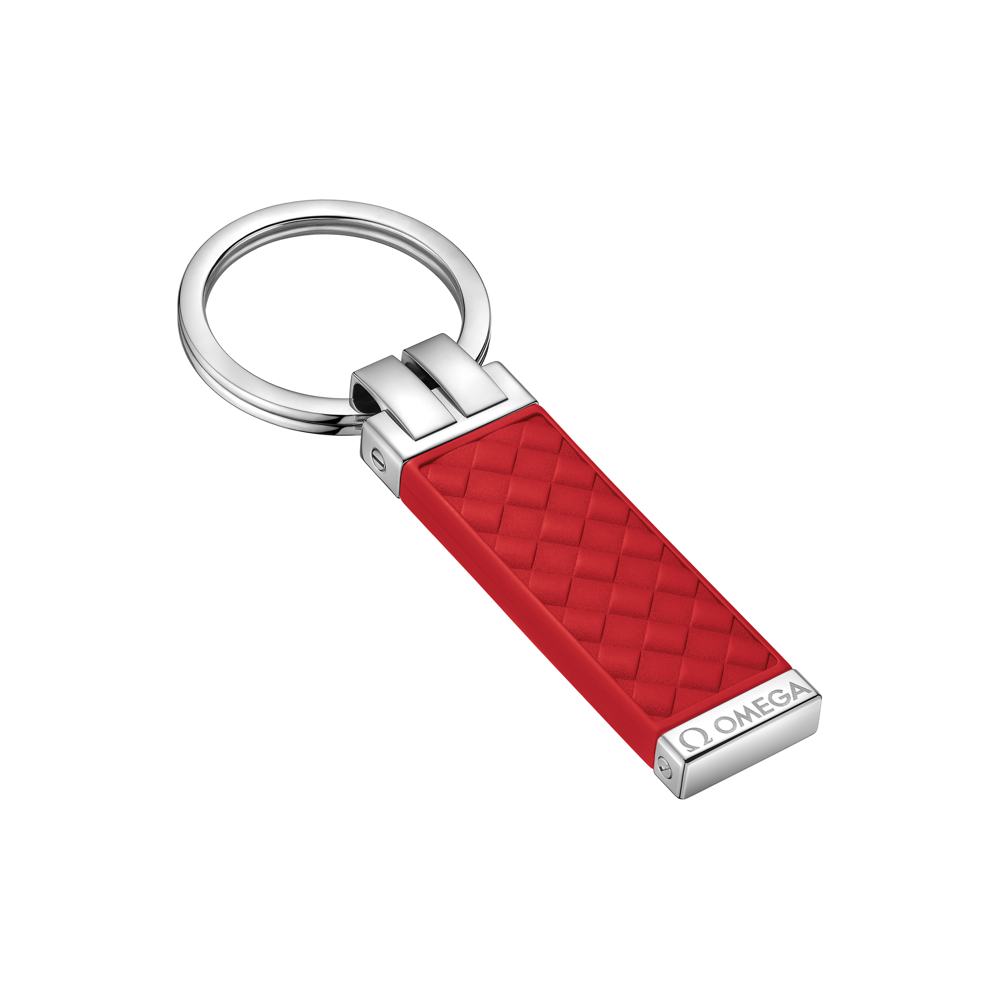 Omega Aqua Porta-chaves, Borracha vermelha, Aço inoxidável - K91STA0509605