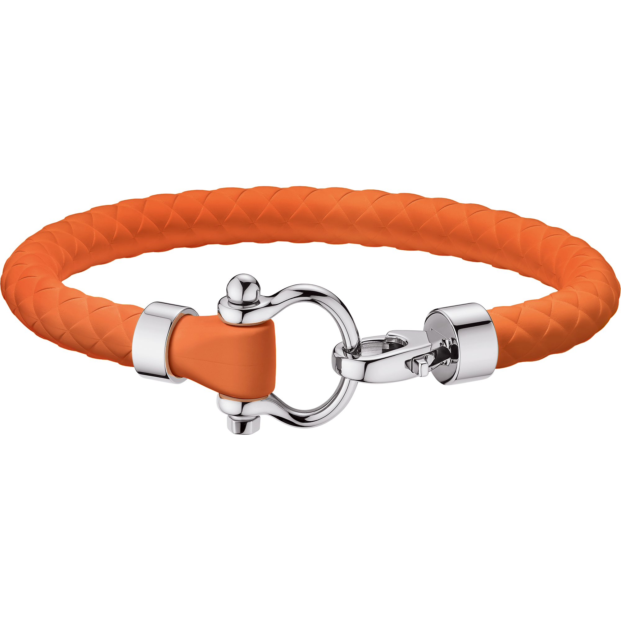 Omega Aqua Sailing Bracelet, Orange rubber, Stainless steel - B34STA0509102
