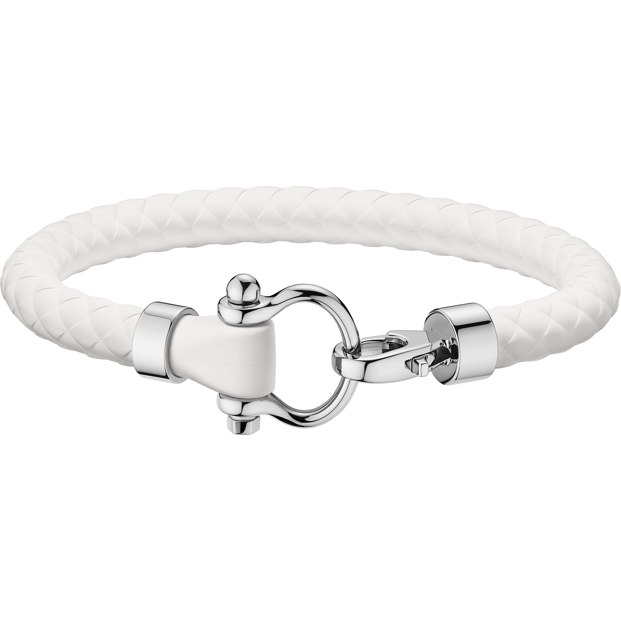 Sailing bracelet in stainless steel and white rubber OMEGA Aqua ...