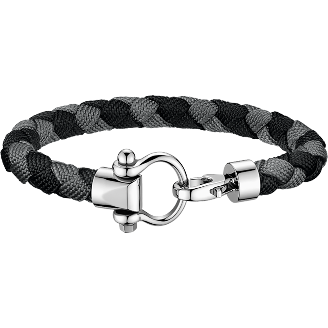 Omega Aqua Sailing Bracelet, Black and grey nylon braided, Stainless steel - BA05CW0000103