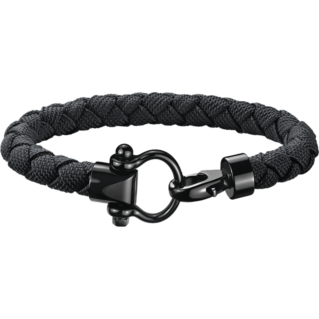 Omega Aqua Sailing Bracelet, Black braided nylon, Stainless steel - BA05CW0000203