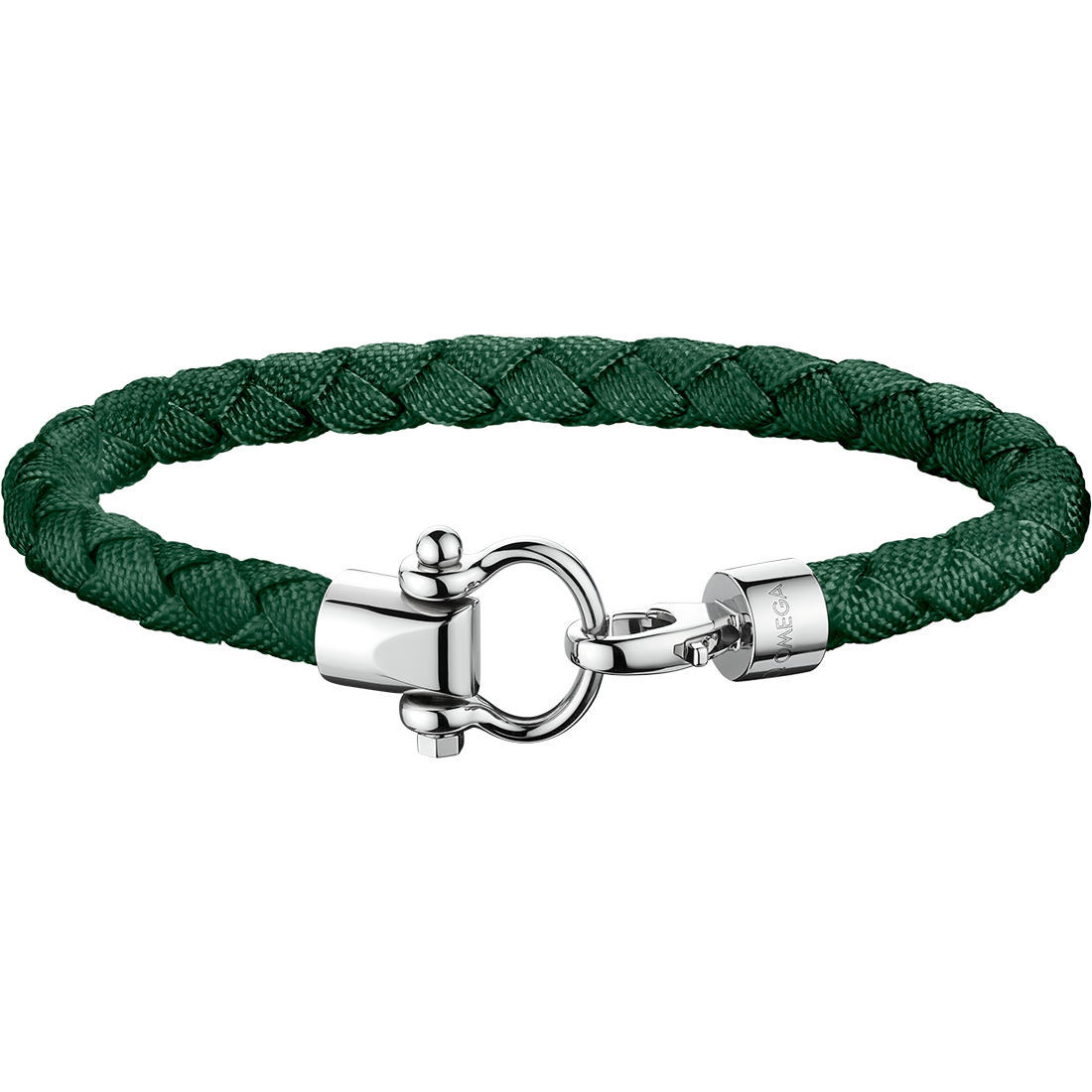Omega Aqua Sailing Bracelet, Green braided nylon, Stainless steel - BA05CW00005R2