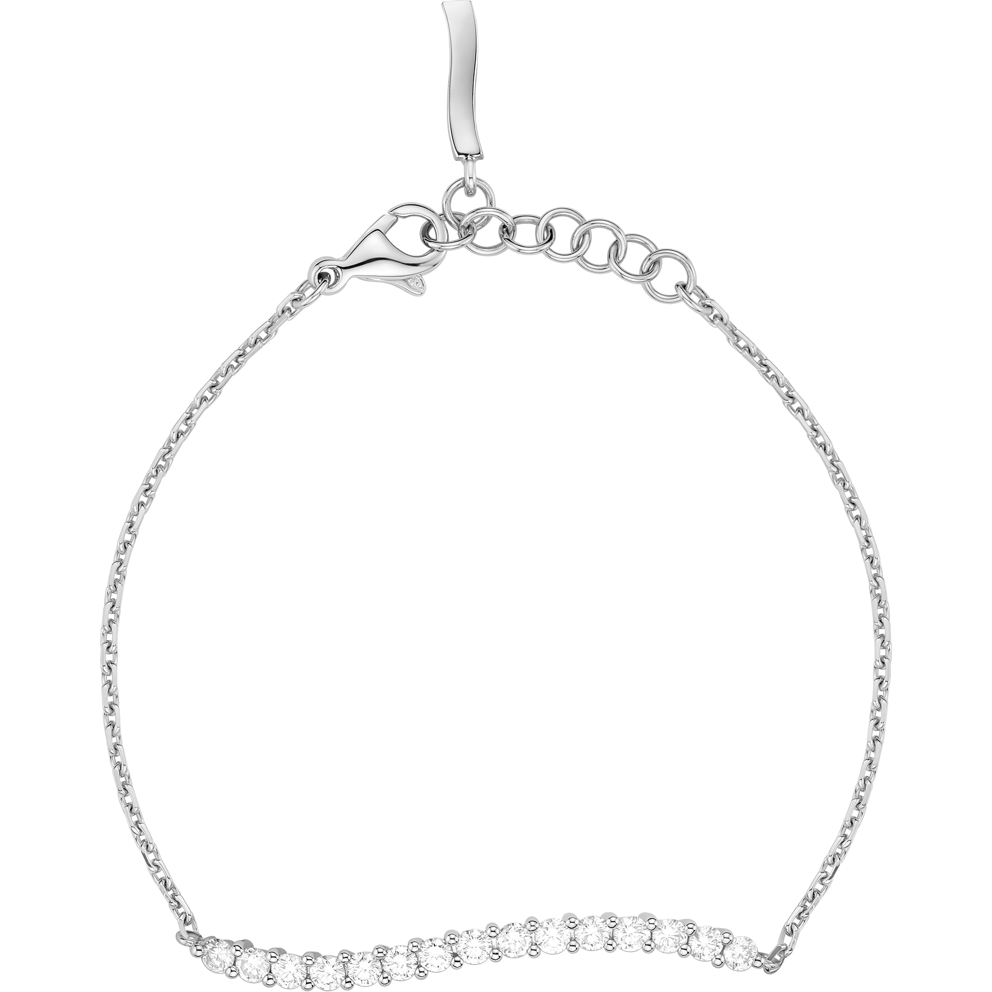 Aqua Swing Armband, 18 K Weißgold, Diamanten - B605BC0100205