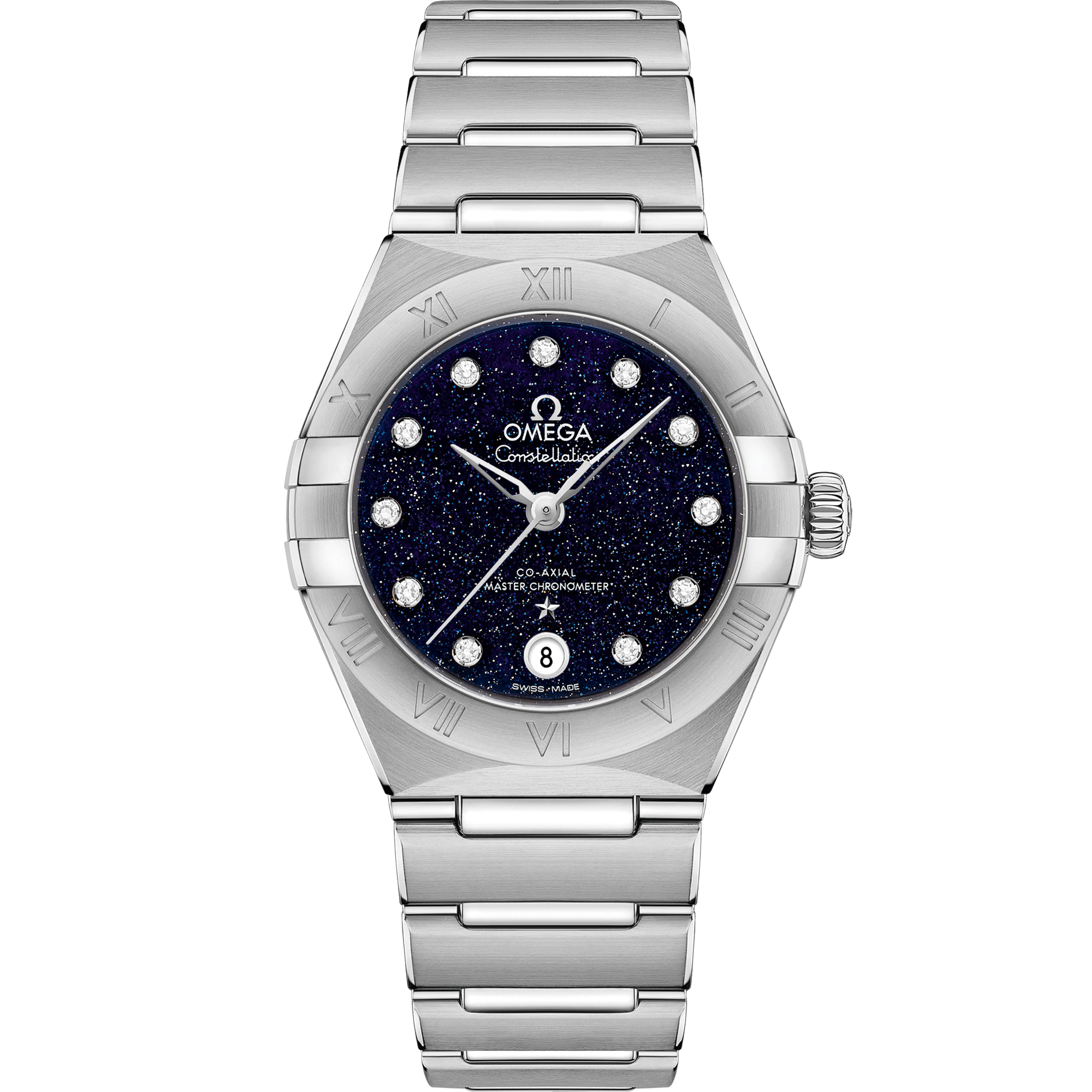 Orologio con quadrante Blu e cassa in Acciaio corredato di Constellation 29 mm, acciaio su acciaio - 131.10.29.20.53.001 - Acciaio bracelet