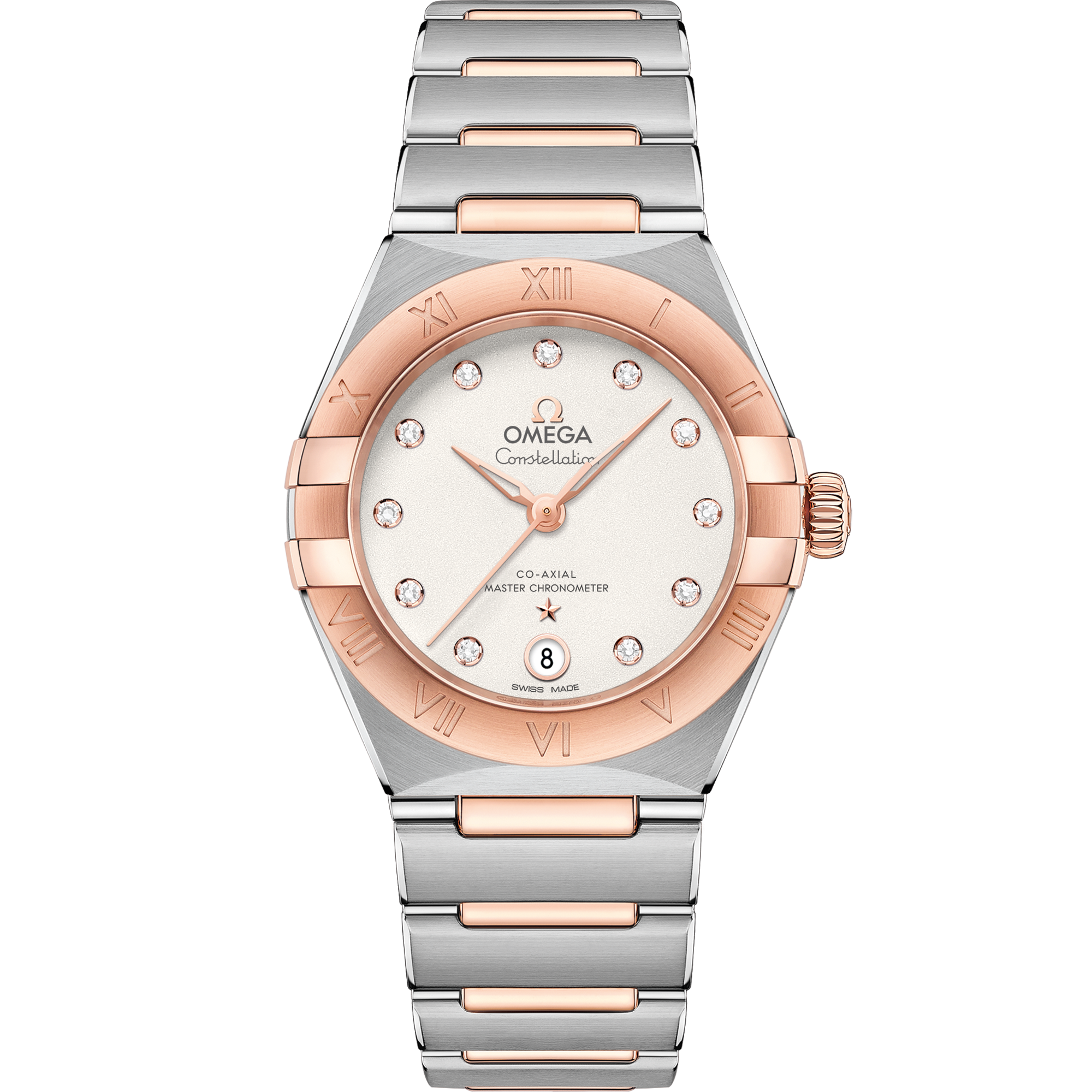 Silver dial watch on Steel - Sedna™ gold case with Steel - Sedna™ gold bracelet - Constellation 29 mm, steel - Sedna™ gold on steel - Sedna™ gold - 131.20.29.20.52.001