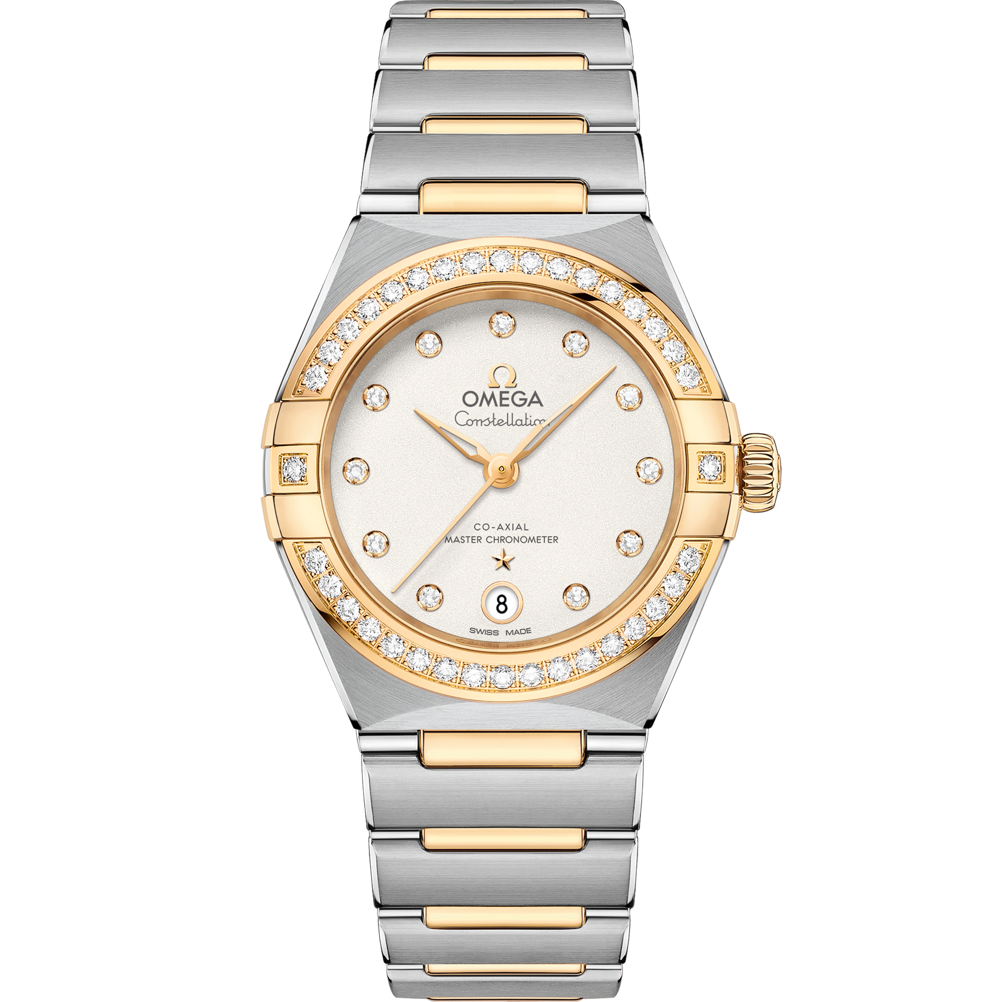 Silver dial watch on Steel - yellow gold case with Steel - yellow gold bracelet - Constellation 29 mm, steel - yellow gold on steel - yellow gold - 131.25.29.20.52.002
