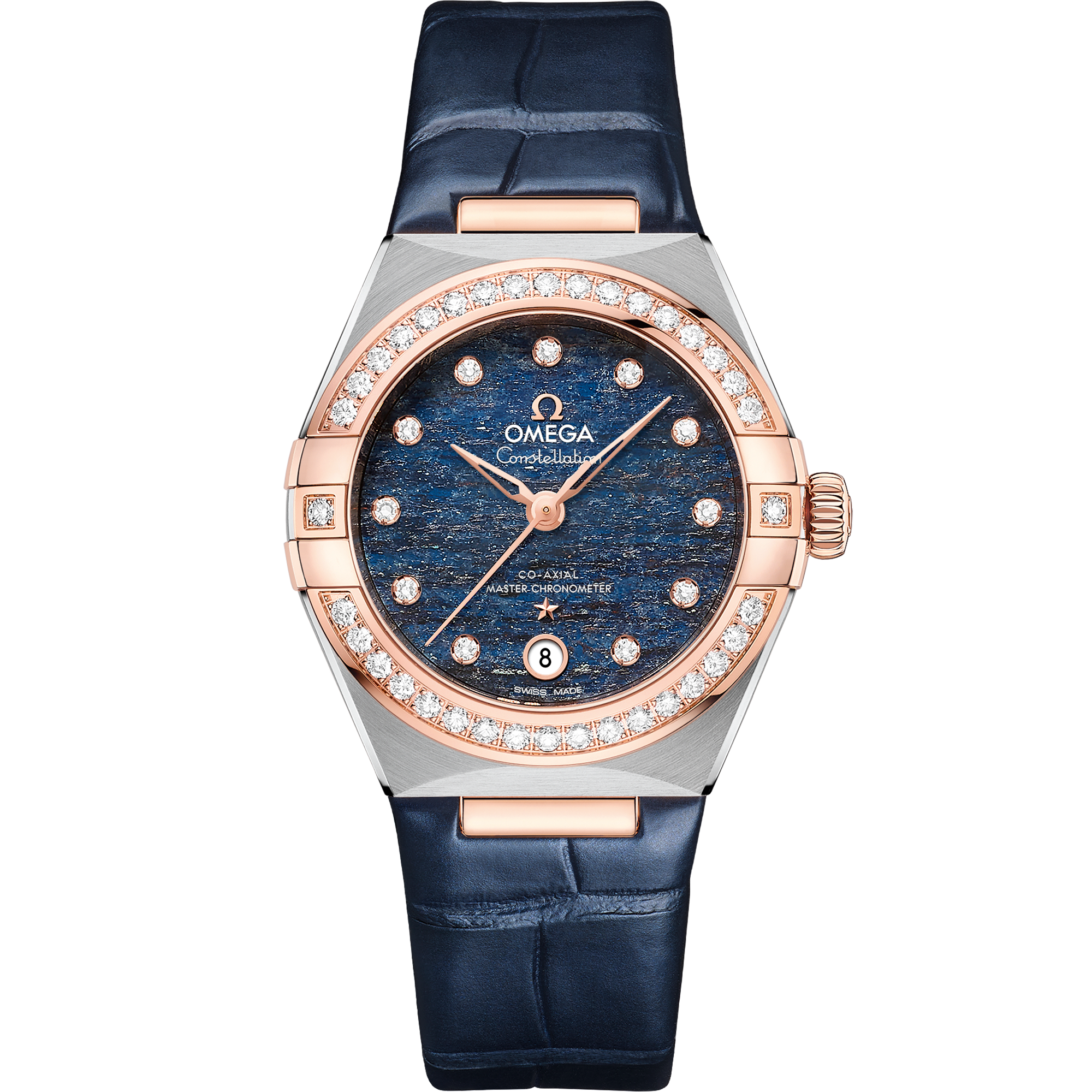 Constellation 29 mm, steel - Sedna™ gold on leather strap - 131.28.29.20.99.003
