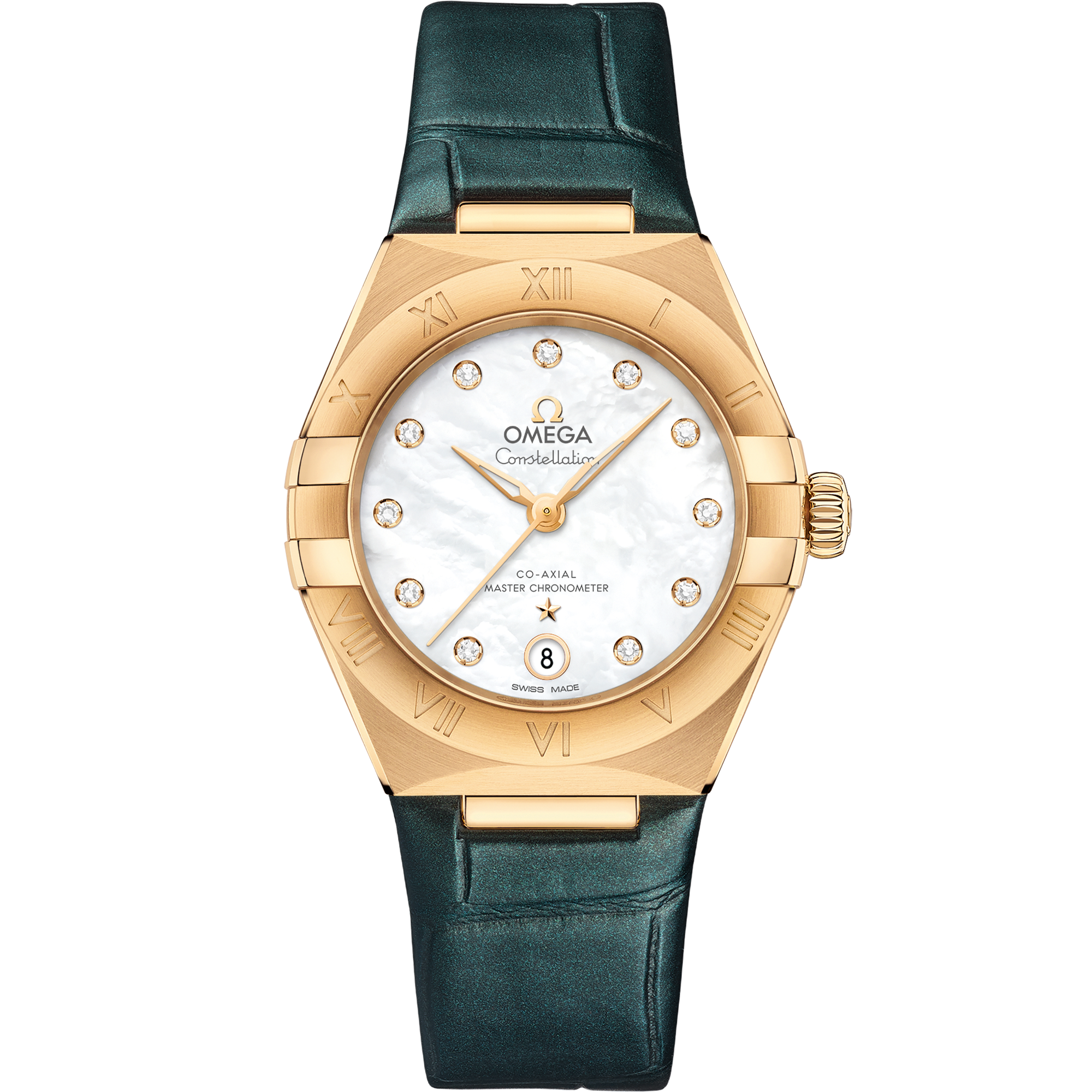 Constellation 29 mm, yellow gold on leather strap - 131.53.29.20.55.001