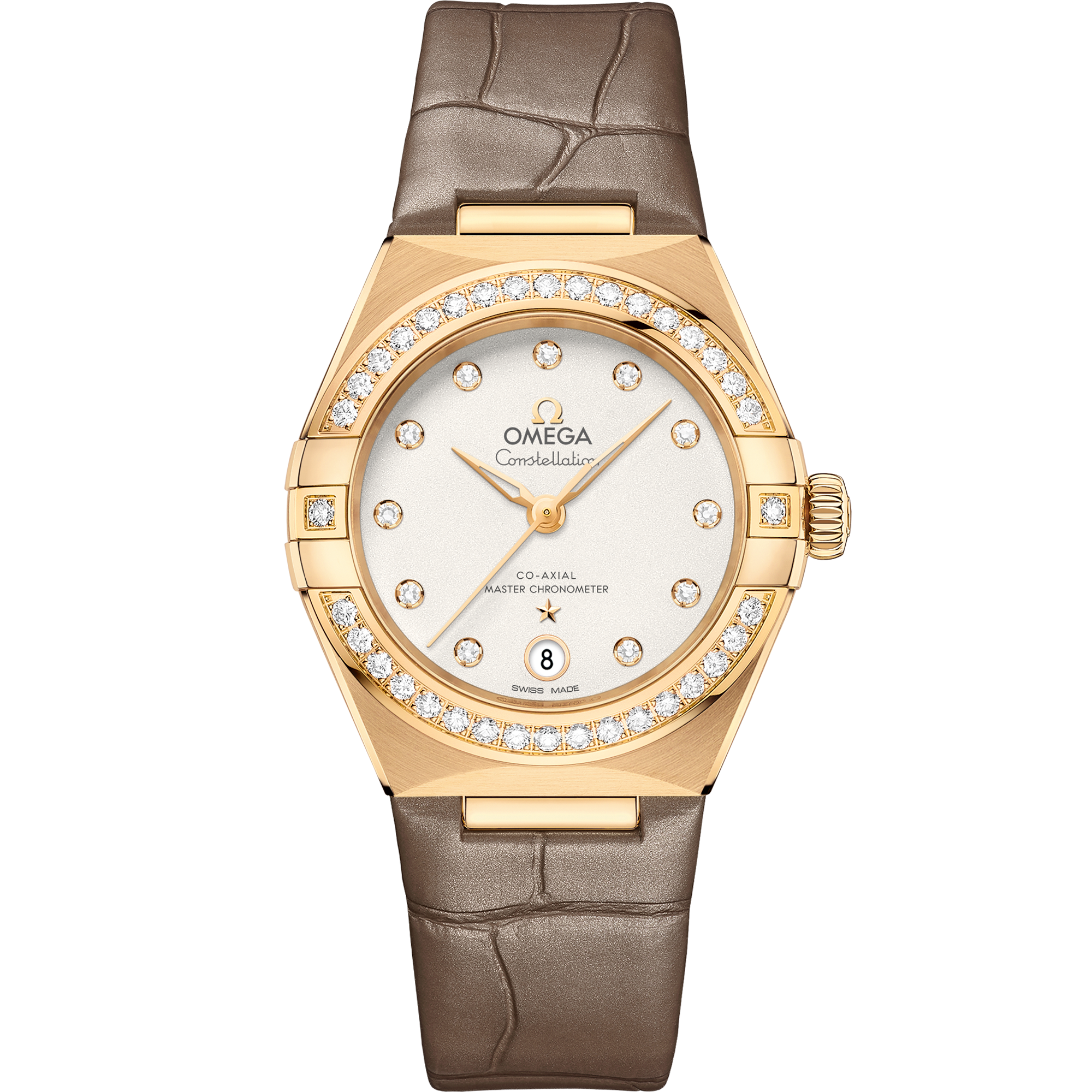 Constellation 29 mm, yellow gold on leather strap - 131.58.29.20.52.001