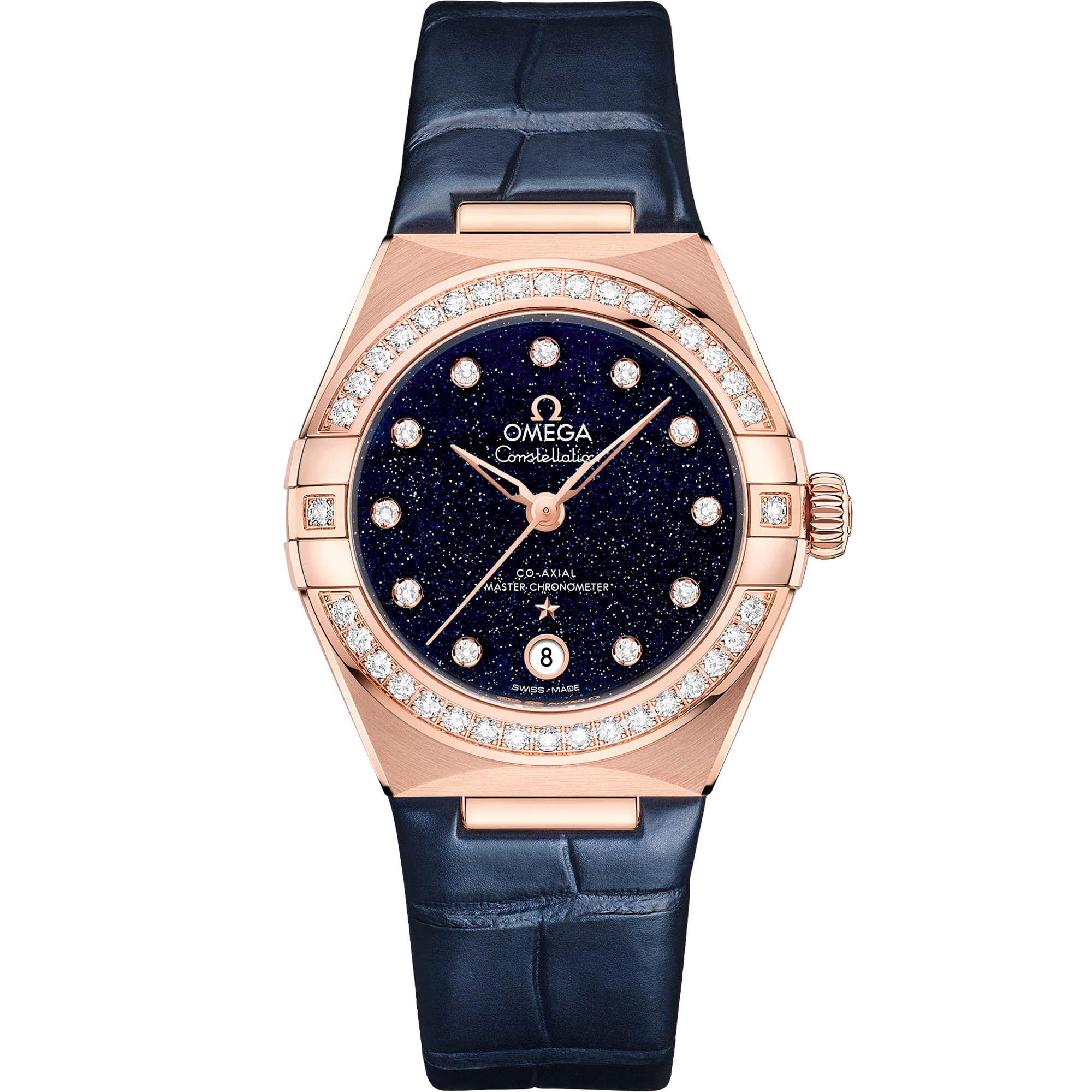 Constellation 29 mm, Sedna™ gold on leather strap - 131.58.29.20.53.003