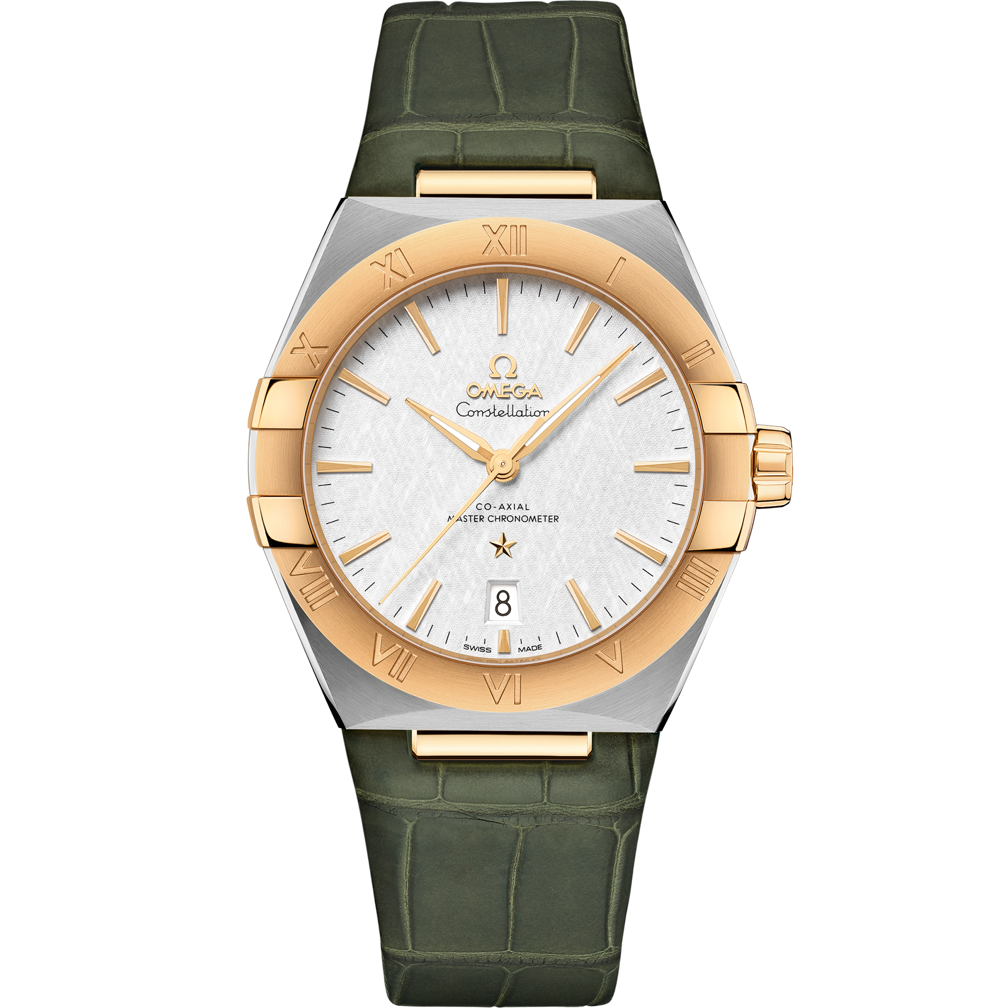 Constellation 39 mm, steel - yellow gold on leather strap - 131.23.39.20.02.002