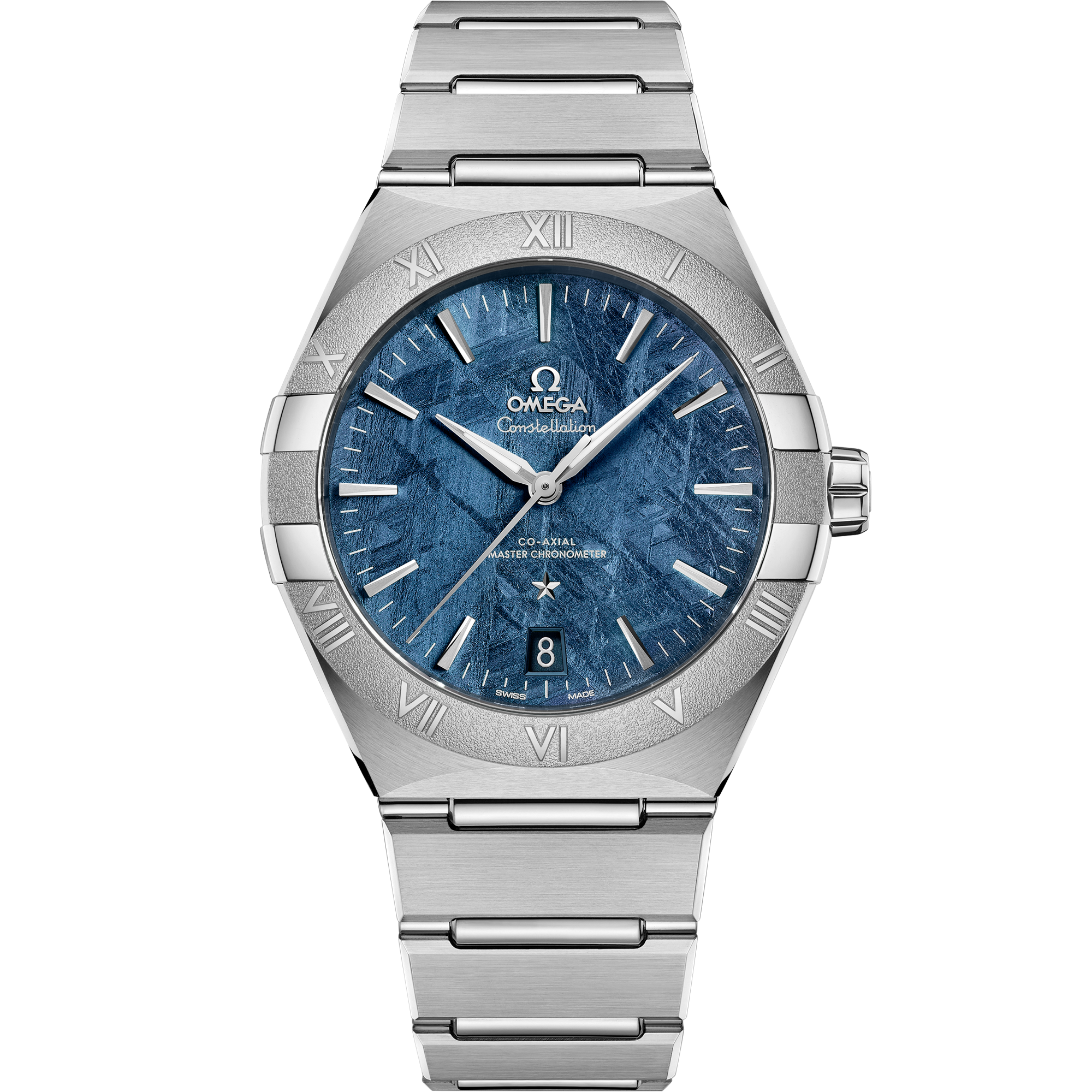 Orologio con quadrante Blu e cassa in Acciaio corredato di Constellation 41 mm, acciaio su acciaio - 131.30.41.21.99.003 - Acciaio bracelet