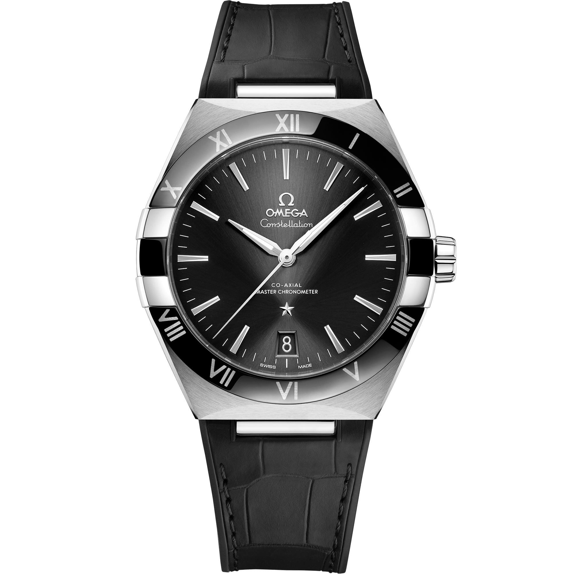 Constellation 41 mm, steel on leather strap - 131.33.41.21.01.001