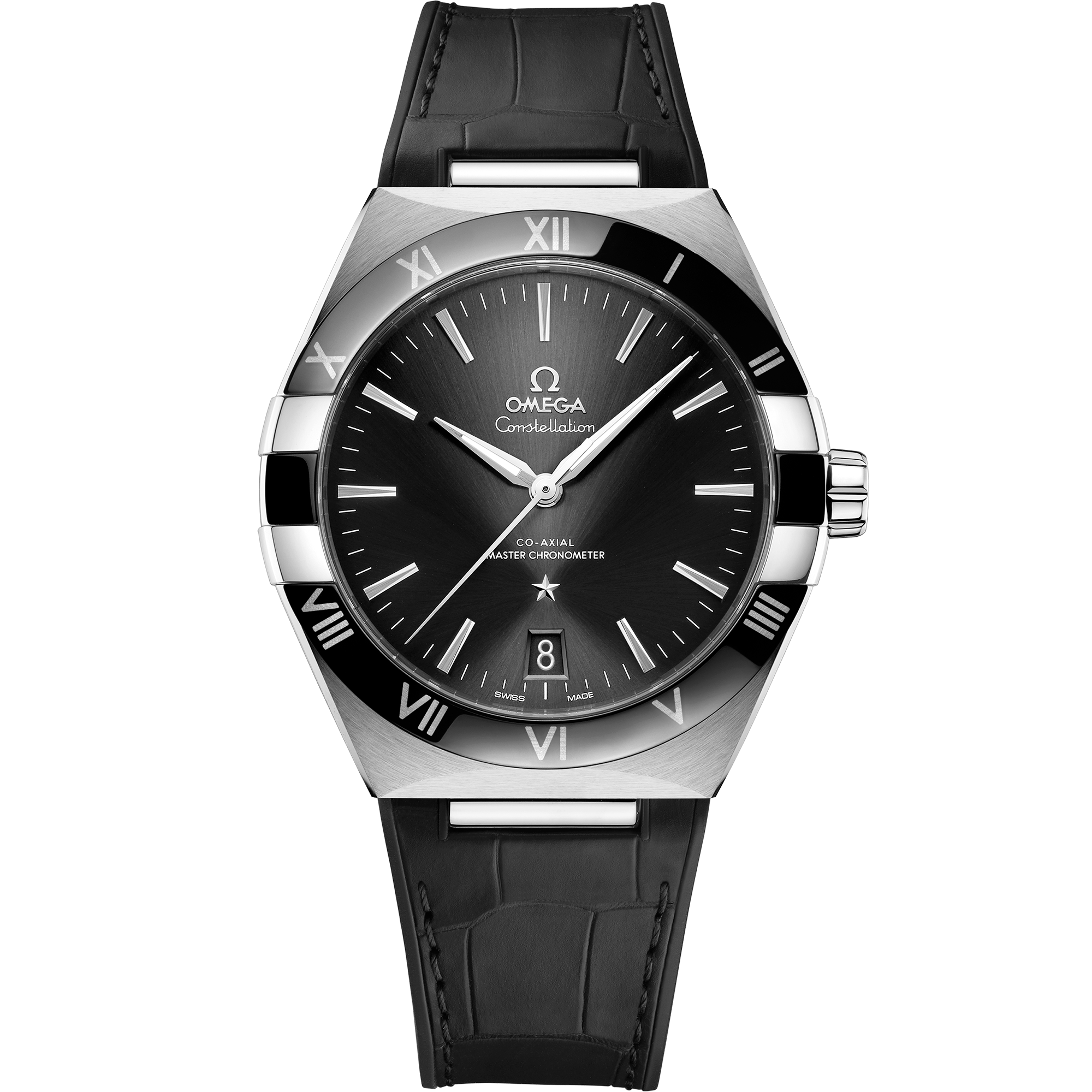 Constellation 41 mm steel on leather strap 131.33.41.21.01.001 OMEGA CH