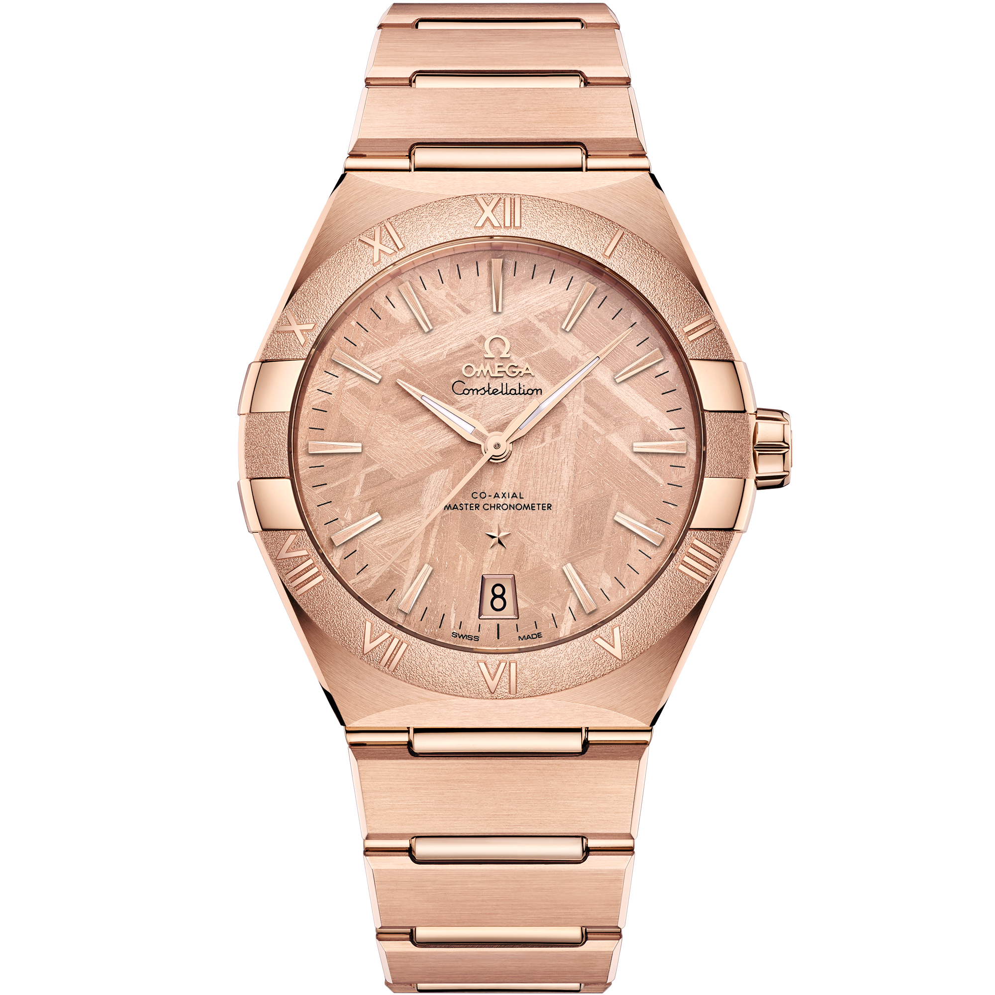 Uhr mit Pink Zifferblatt auf Sedna™-Gold Gehäuse mit Sedna™-Goldband bracelet - Constellation 41 mm, Sedna™-Gold mit Sedna™-Goldband - 131.50.41.21.99.002