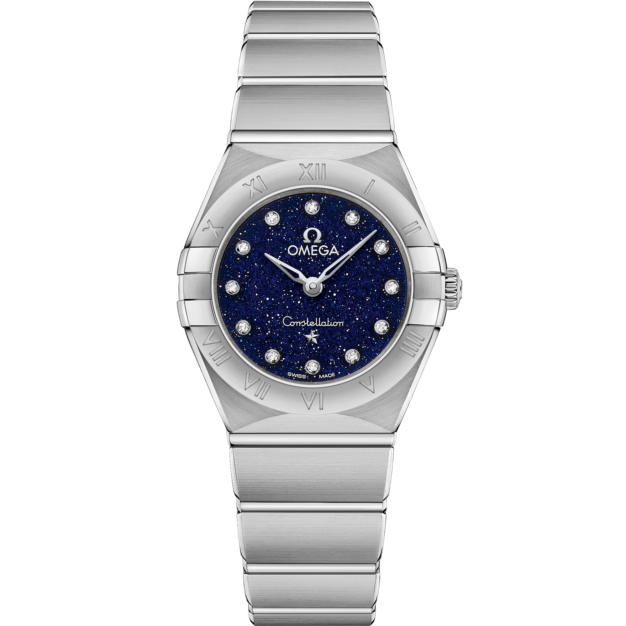 Uhr mit Blau Zifferblatt auf Stahl Gehäuse mit Edelstahlarmband bracelet - Constellation 25 mm, Stahl mit Stahlband - 131.10.25.60.53.001