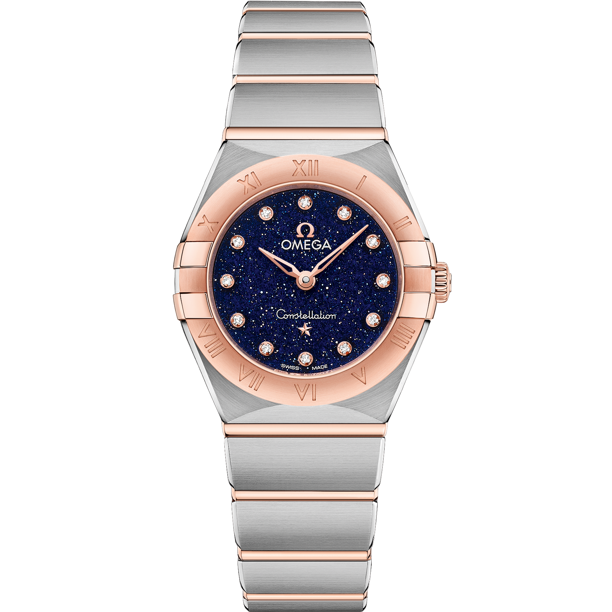 Blue dial watch on Steel - Sedna™ gold case with Steel - Sedna™ gold bracelet - Constellation 25 mm, steel - Sedna™ gold on steel - Sedna™ gold - 131.20.25.60.53.002