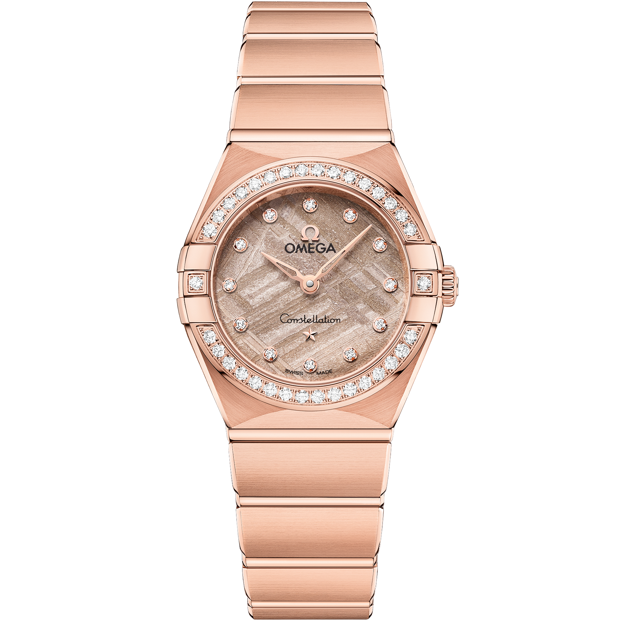 Relógio com mostrador Cor-de-rosa com caixa em Ouro Sedna™ e Constellation 25 mm, Ouro Sedna™ em Ouro Sedna™ - 131.55.25.60.99.002 em Ouro Sedna™ bracelet