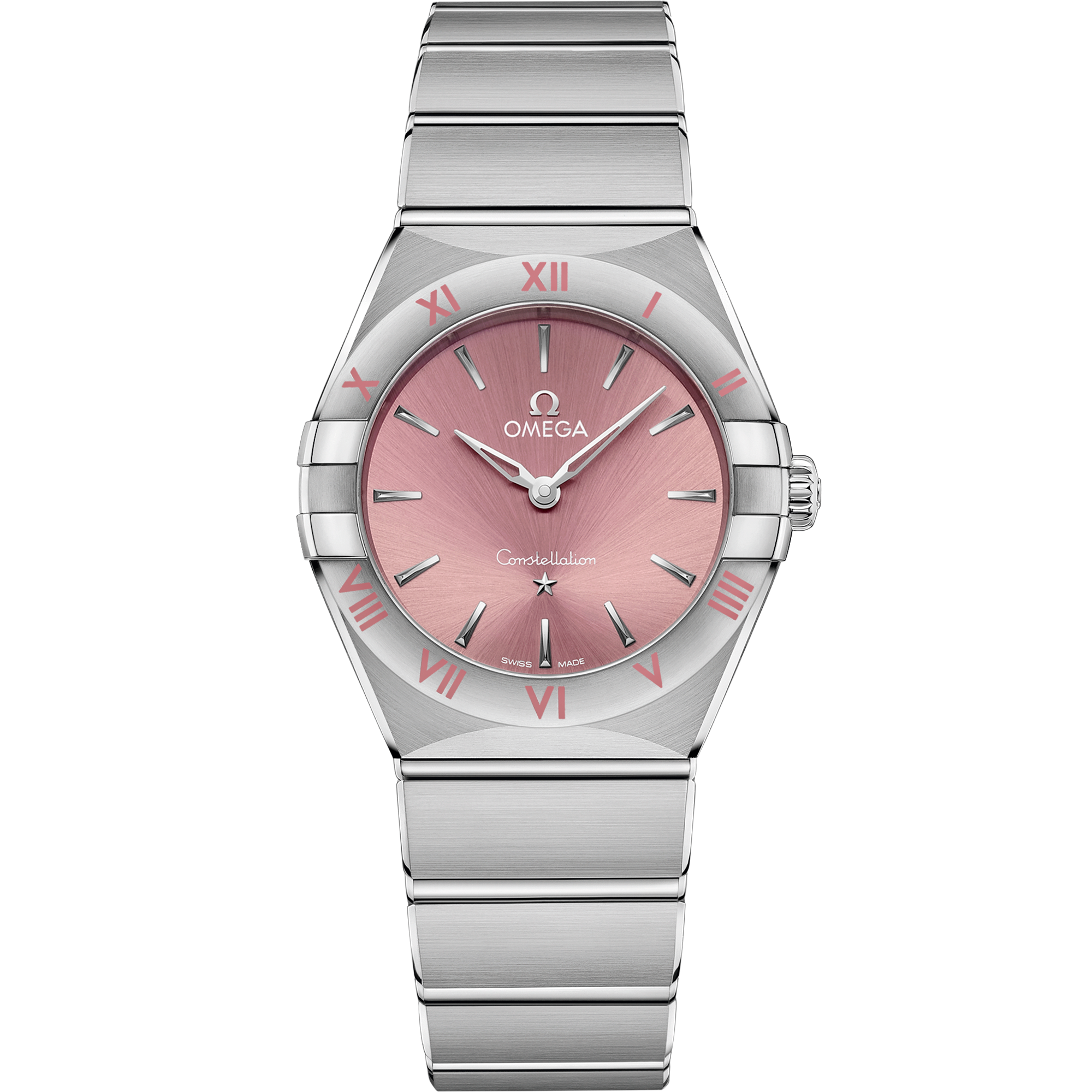 Omega Constellation Quartz Pink Dial Stainless Steel Ladies Watch 131.10.28.60.11.001