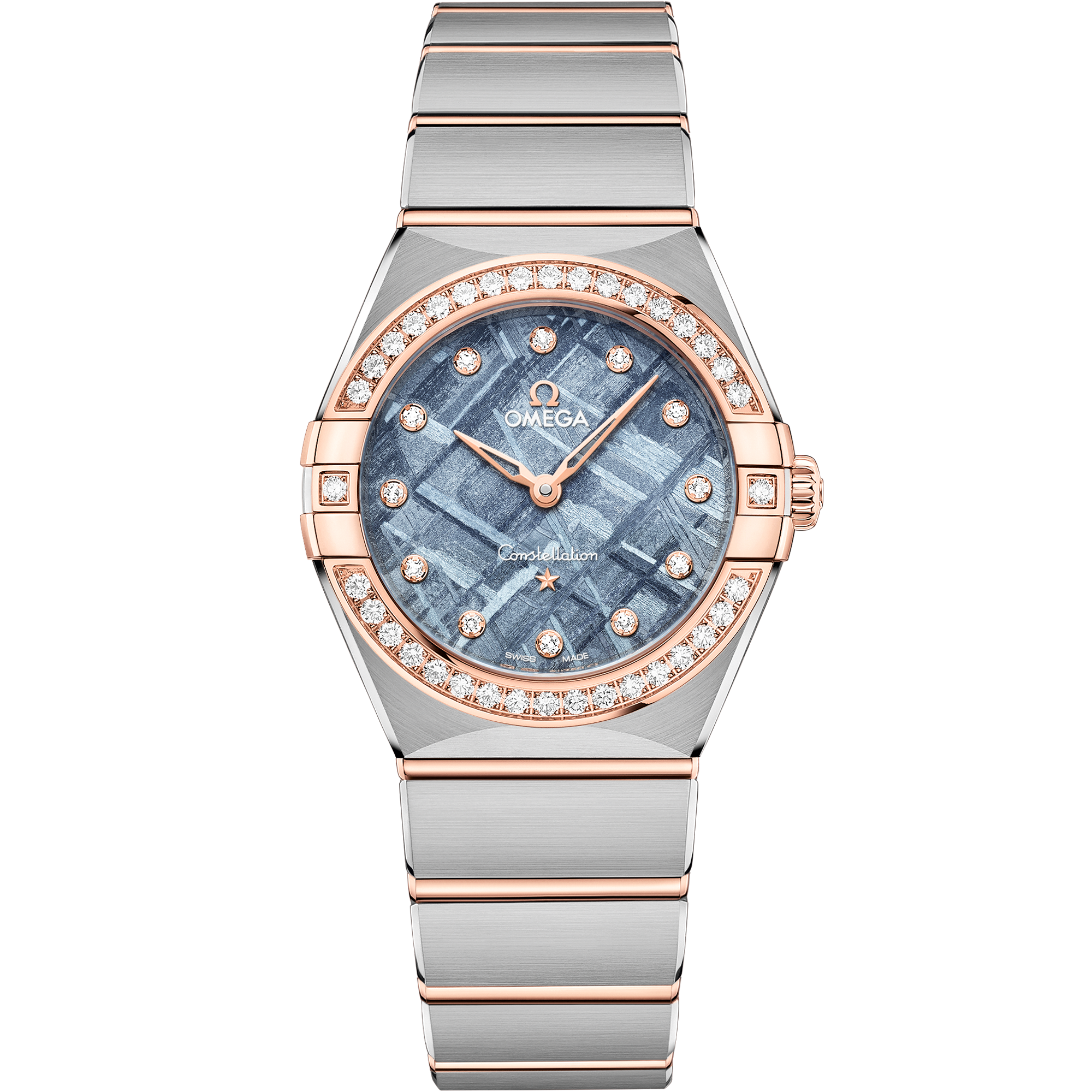 Relógio com mostrador Azul com caixa em Aço - ouro Sedna™ e Constellation 28 mm, Aço - ouro Sedna™ em Aço - ouro Sedna™ - 131.25.28.60.99.001 em Aço - ouro Sedna™ bracelet