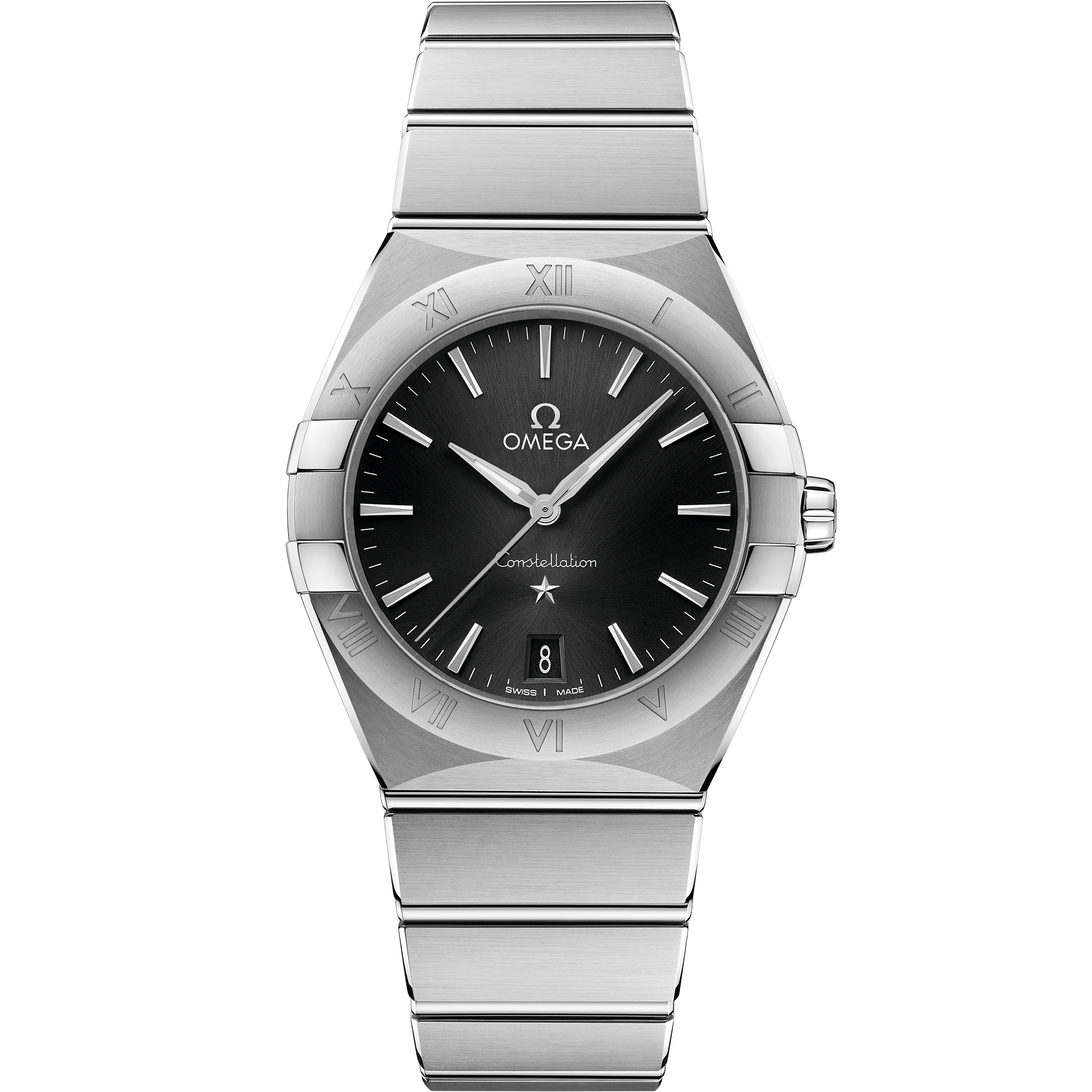 Black dial watch on Steel case with Steel bracelet - Constellation 36 mm, steel on steel - 131.10.36.60.01.001