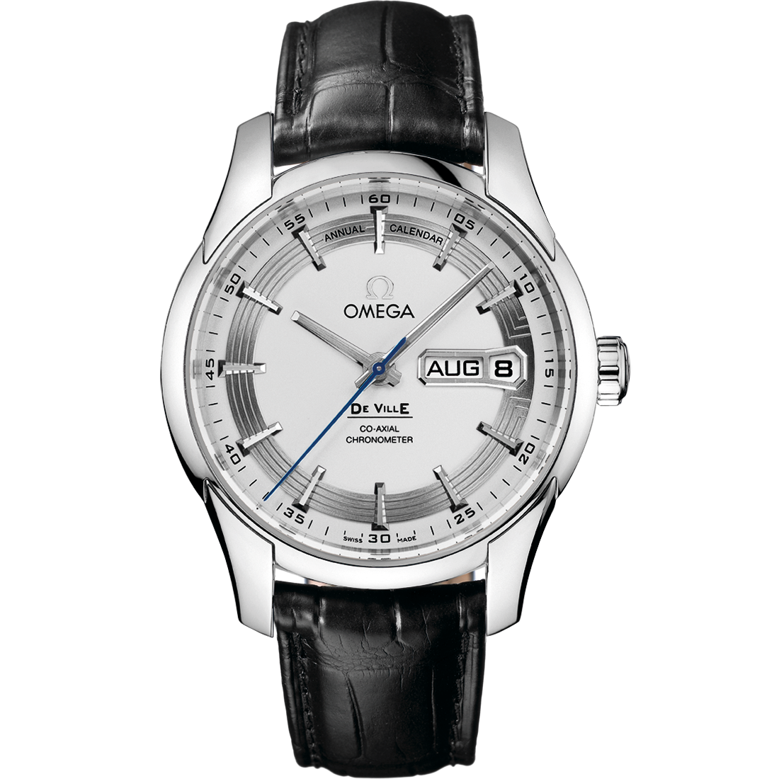 De Ville Hour Vision 41 mm, steel on leather strap - 431.33.41.22.02.001 |  OMEGA®