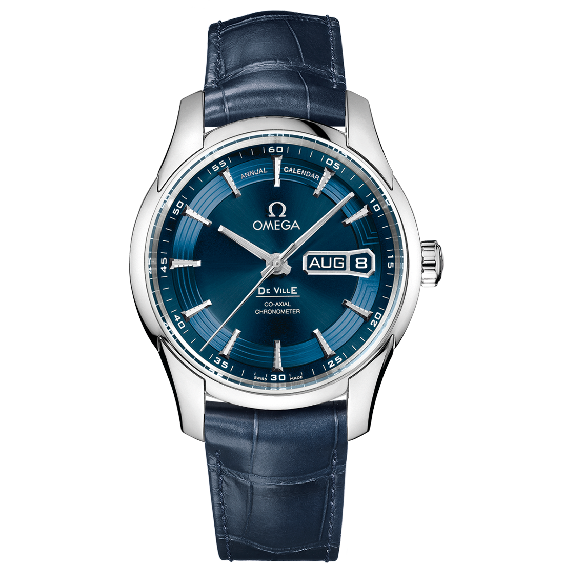 De Ville Hour Vision 41 mm steel on leather strap 431.33.41.22.03.001 OMEGA