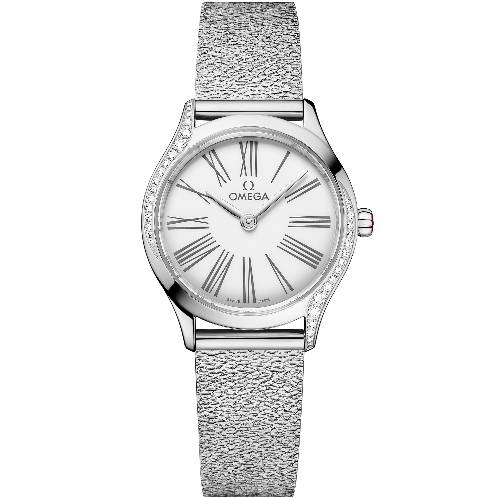 White dial watch on Steel case with Steel bracelet - De Ville Mini Trésor 26 mm, Steel on Steel - 428.15.26.60.04.001