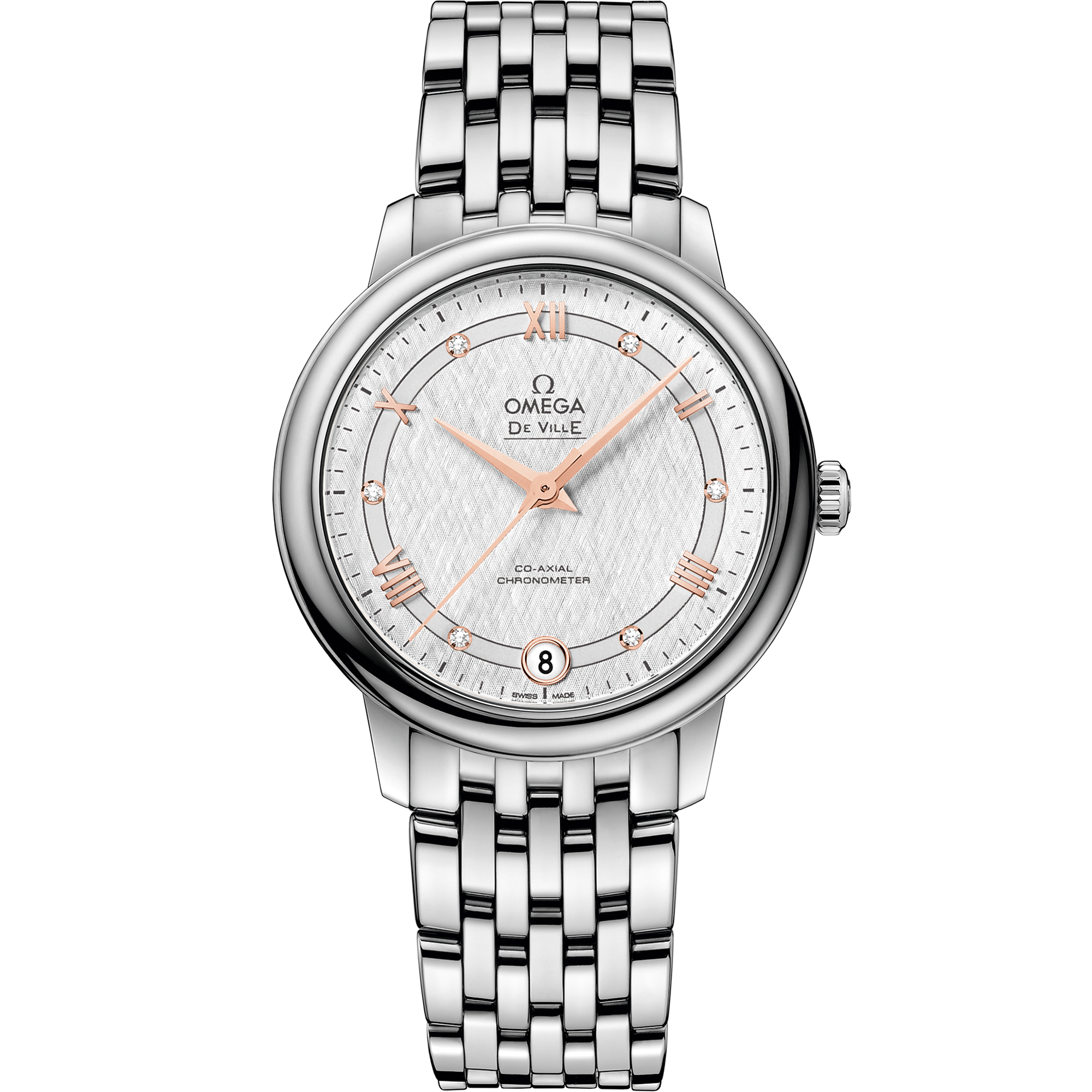 De Ville Prestige 32.7 mm, steel on steel - 424.10.33.20.52.001 | OMEGA®