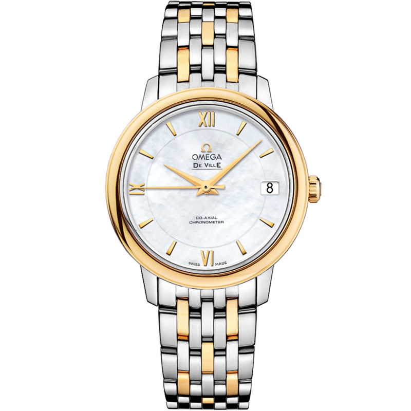 De Ville Prestige 32.7 mm, steel - yellow gold on steel - yellow gold -  424.20.33.20.05.001