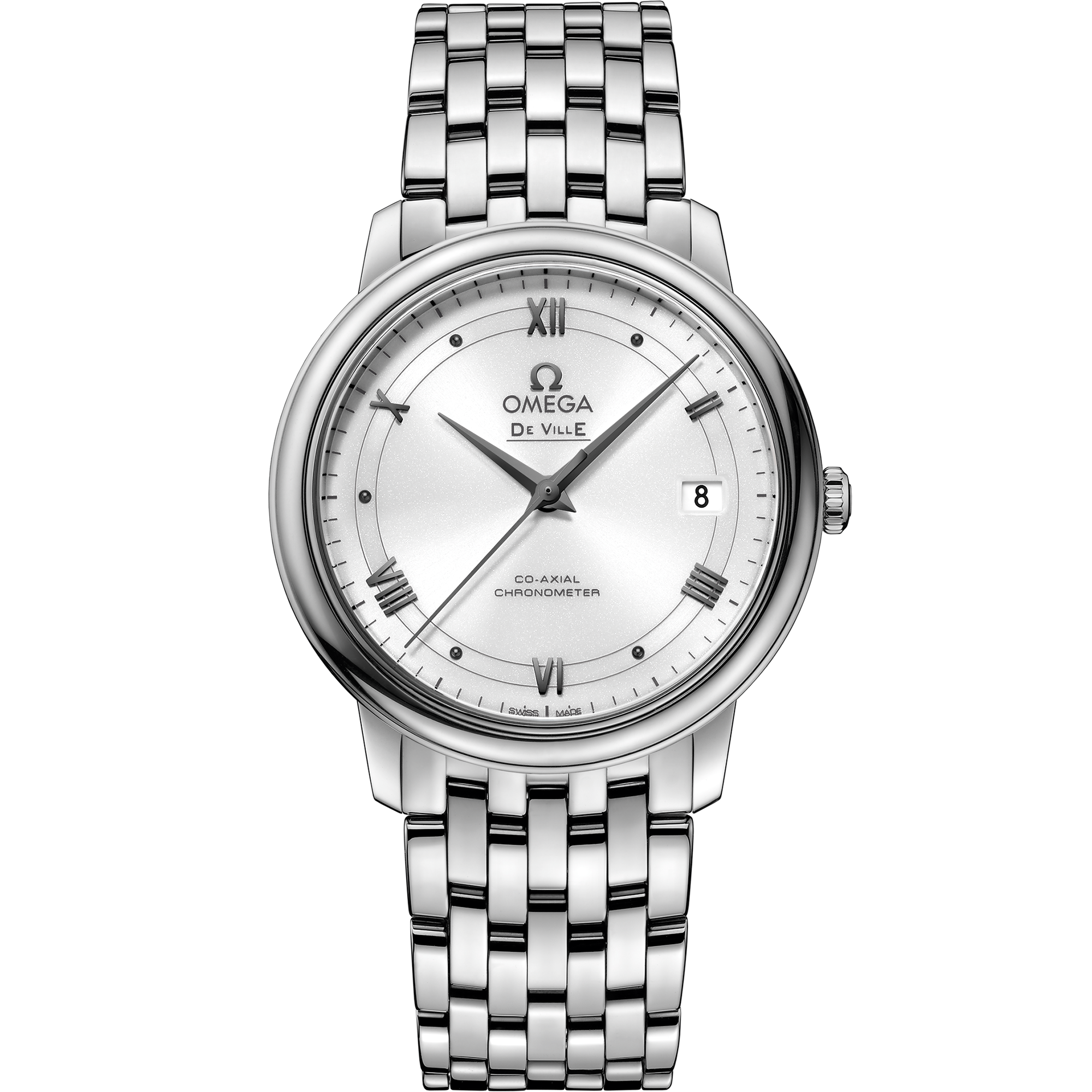 Prestige De Ville Steel Chronometer Watch 424.10.37.20.04.001 | OMEGA US®